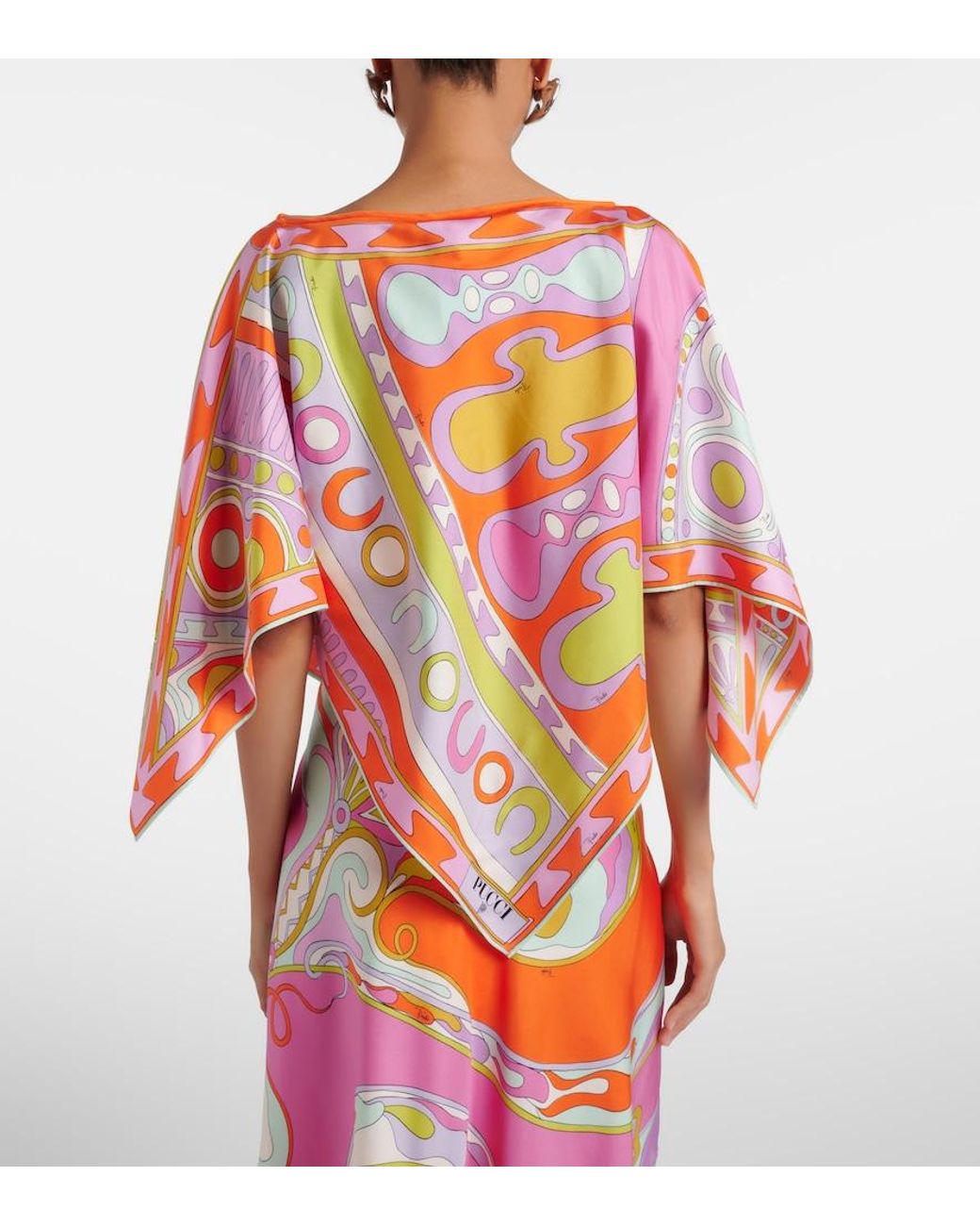 Emilio Pucci Pink Soleil Silk Twill Top