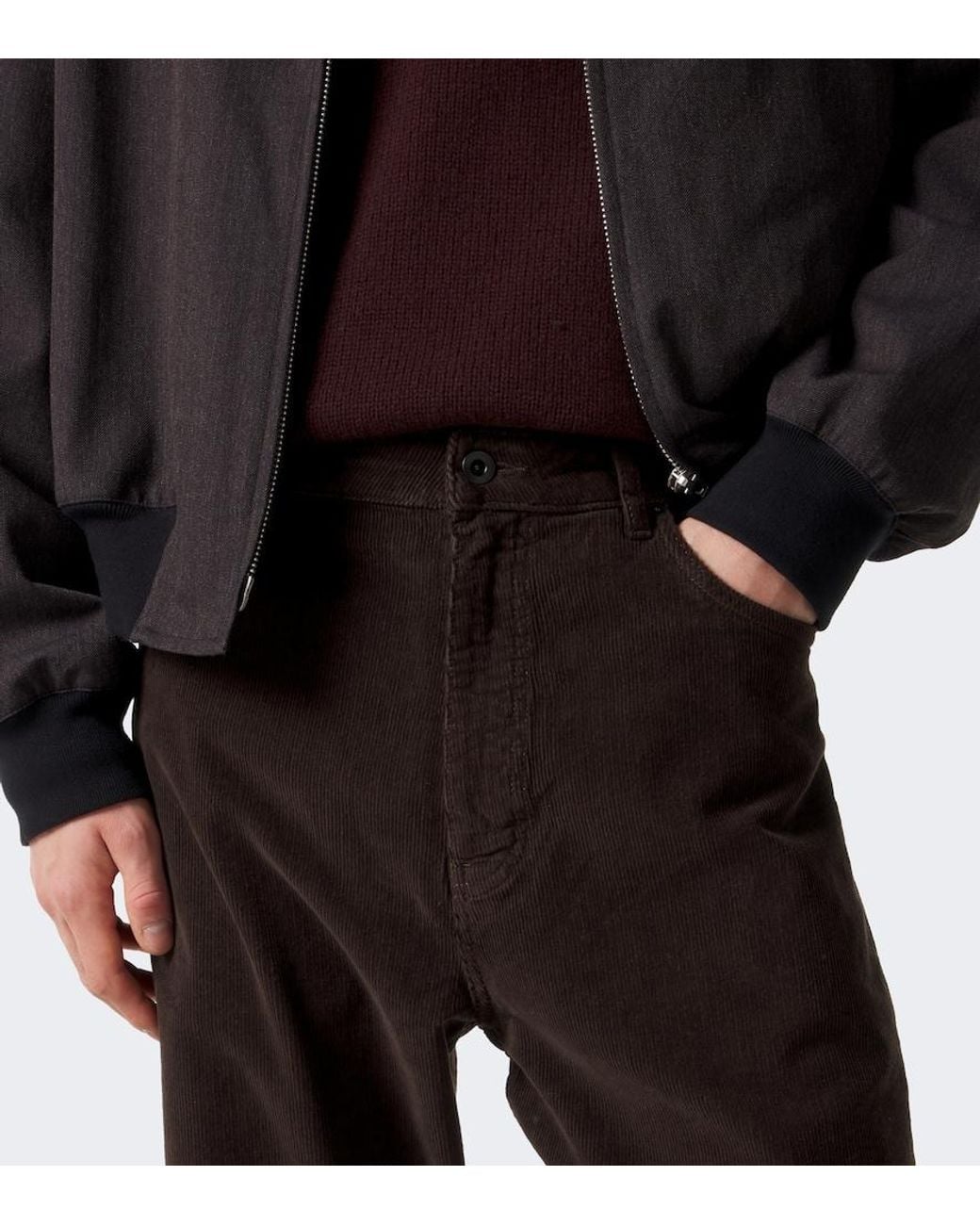 Studio Nicholson Gray '90S Cotton Corduroy Straight Pants for men