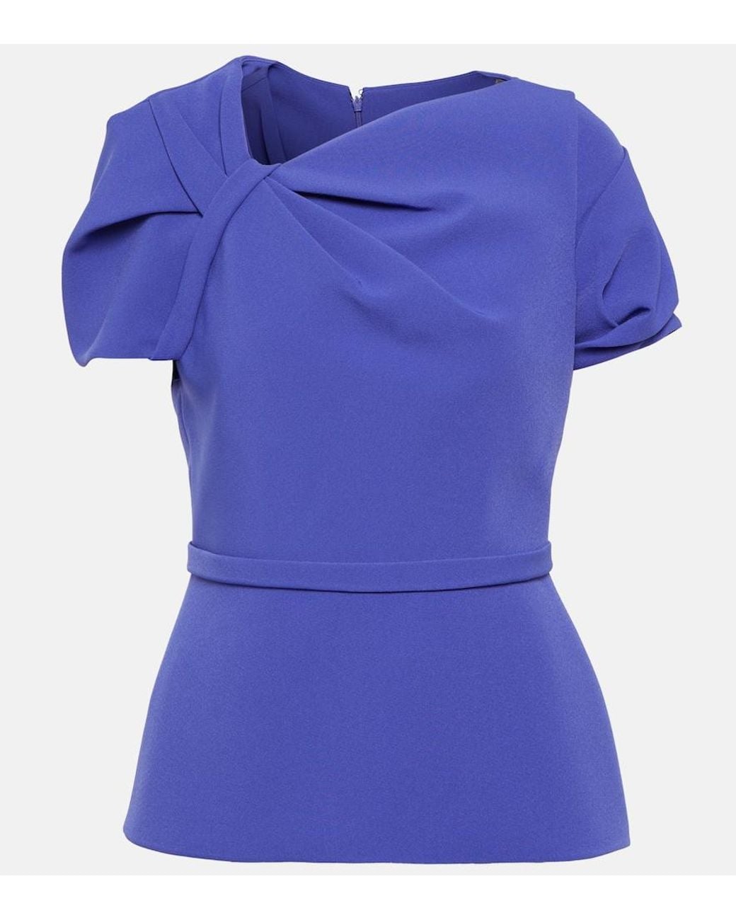 Safiyaa Blue Cassiopeia Crepe Top