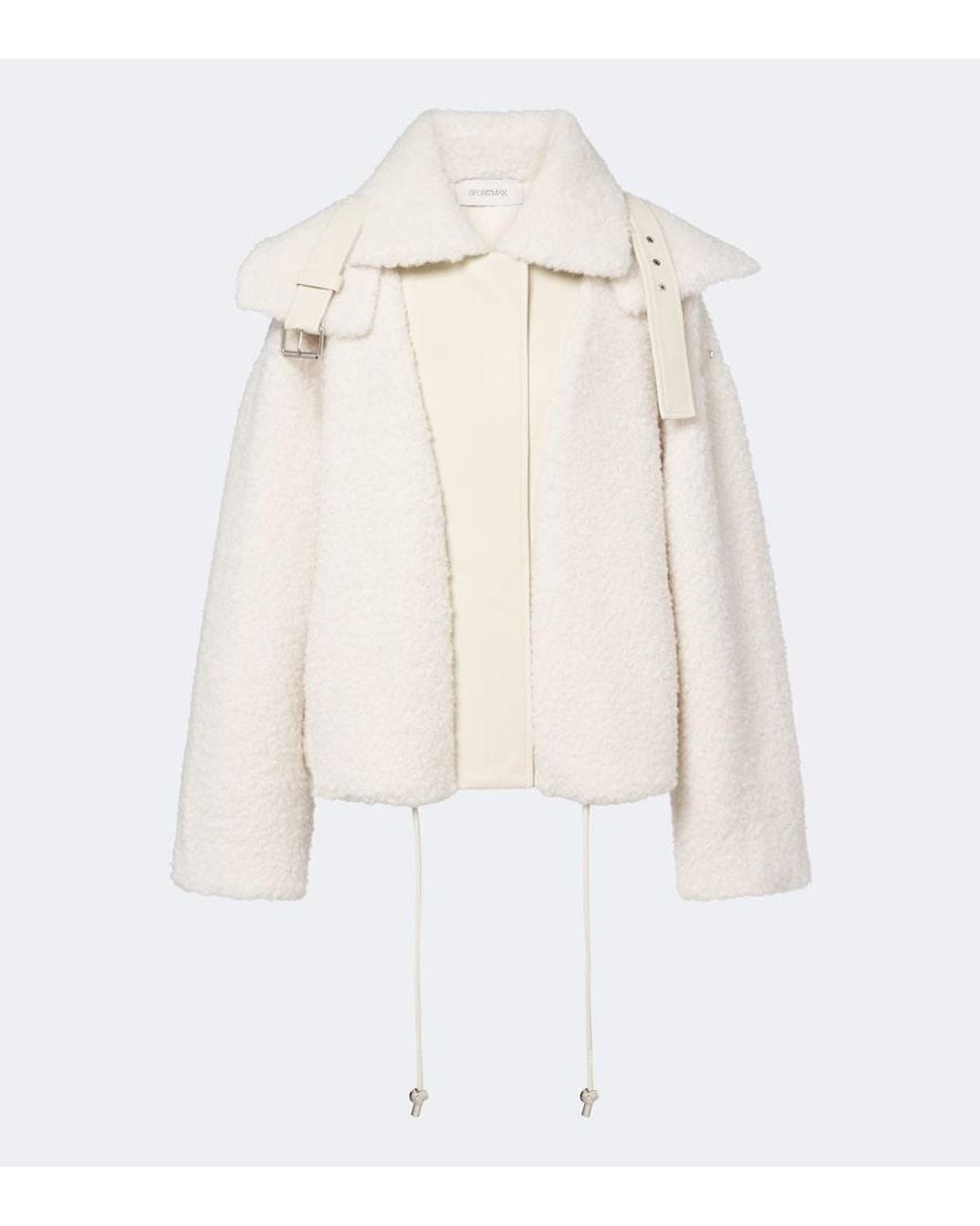 Sportmax Natural Teddy-Trimmed Jacket