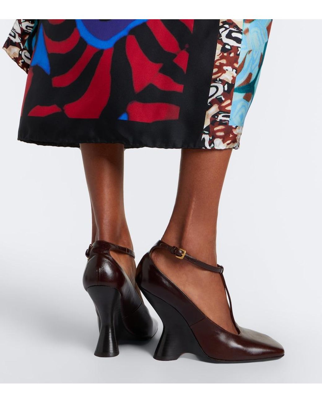 Dries Van Noten Brown Leather Wedges