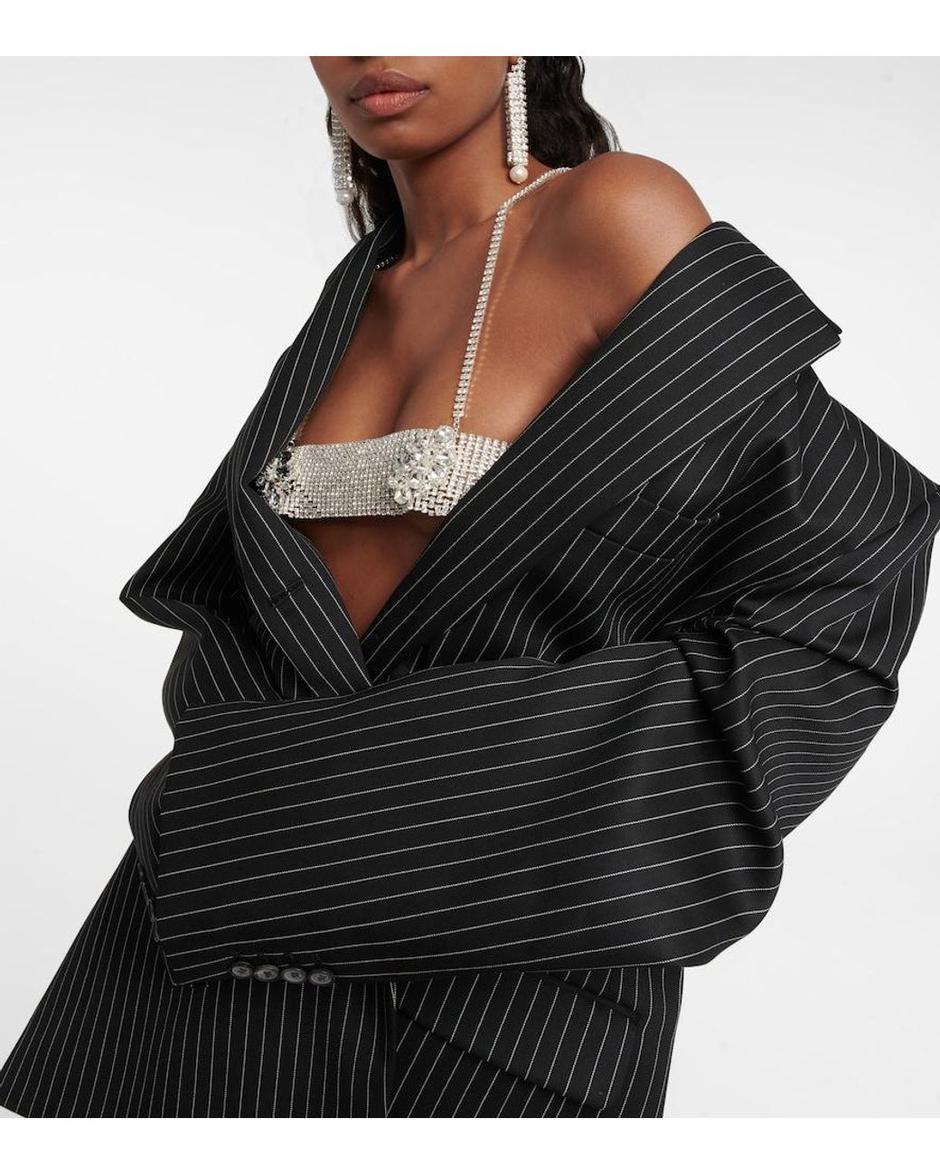 Magda Butrym Natural Bandeau Crystal Jewelry Top