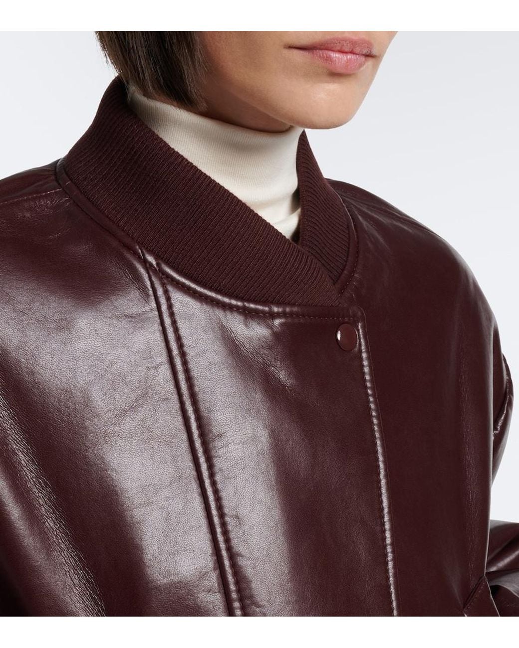 Citizens of Humanity Brown Camille Leather-Blend Jacket