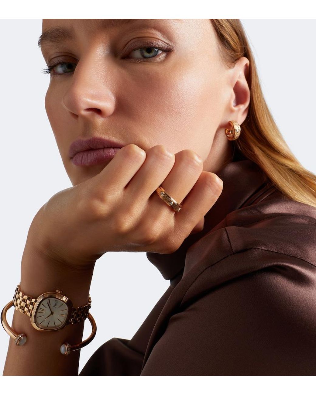Piaget White Possession Decor Palace 18Kt Rose Ring With Diamonds