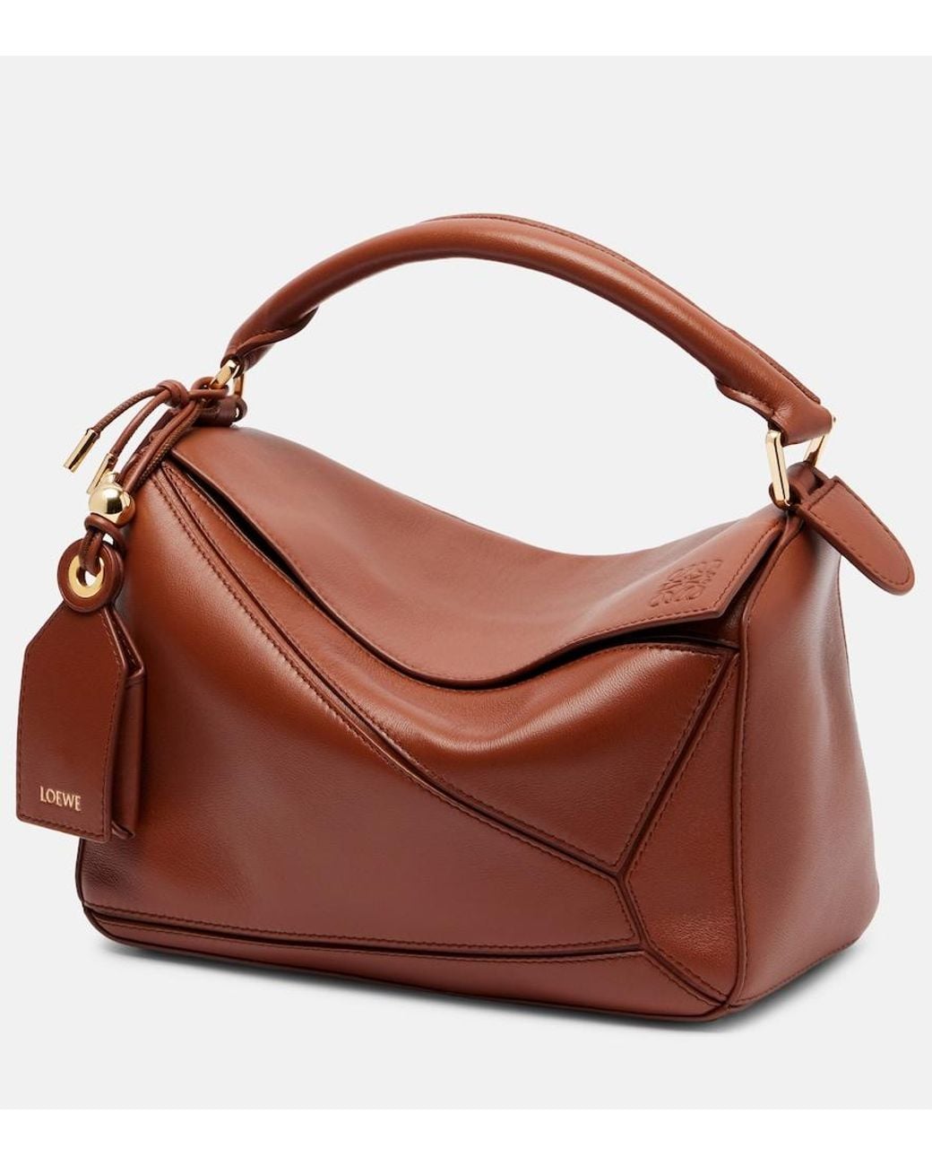 Borsa Featherlight Puzzle Small di Loewe in Brown
