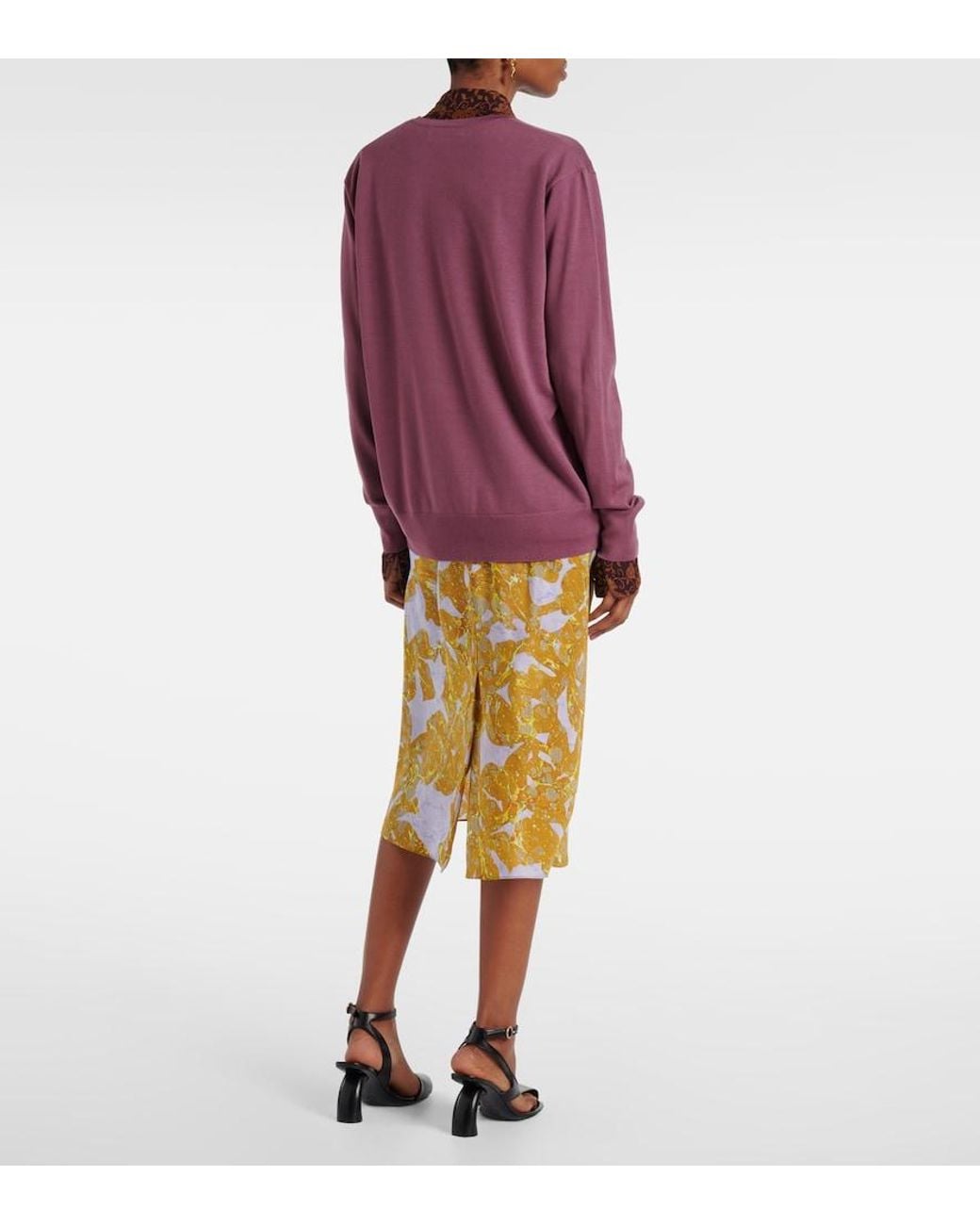 Dries Van Noten Purple Wool Sweater