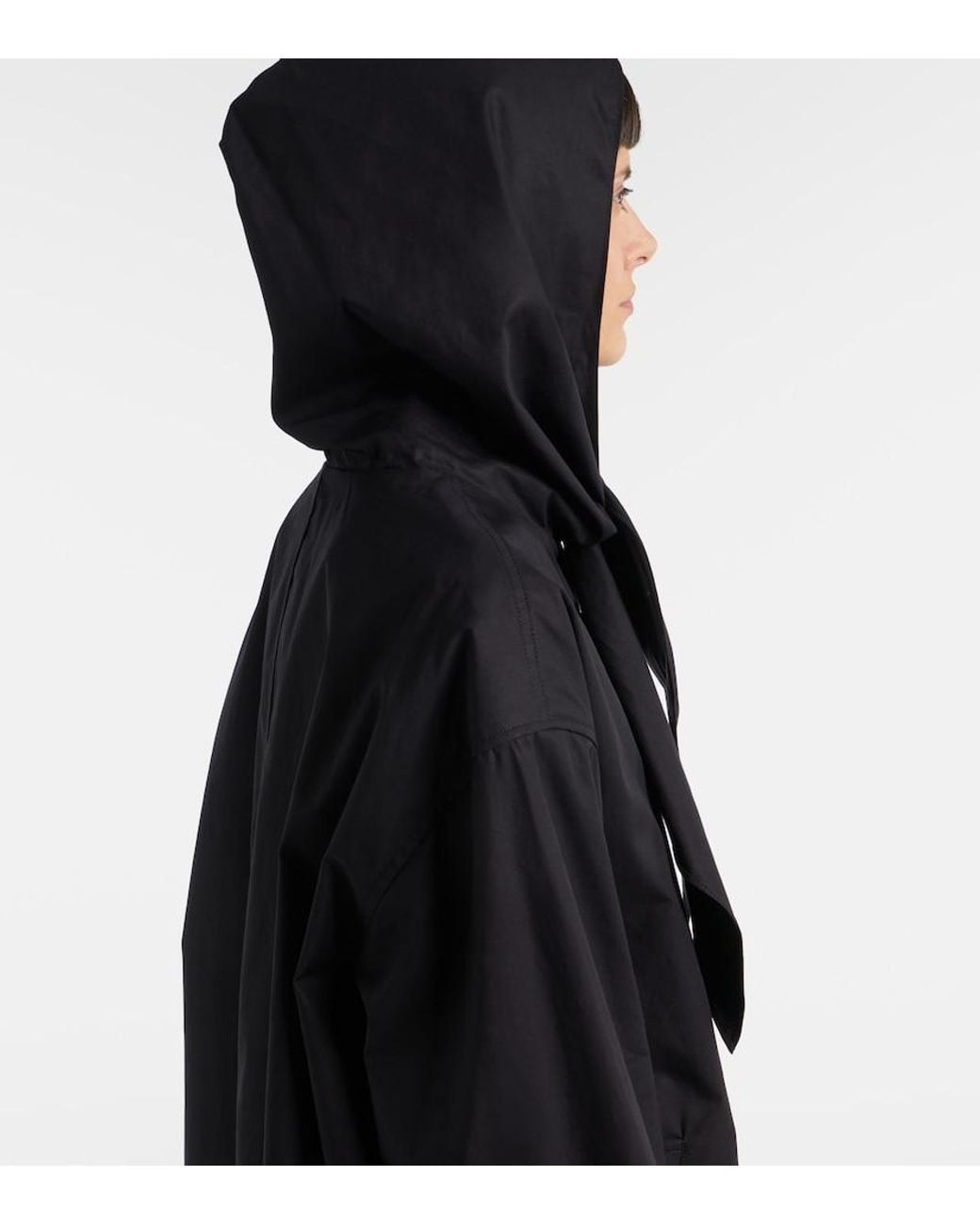 Totême  Black Scarf-Detail Cotton Jacket