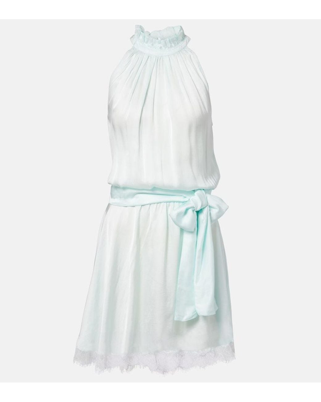 Poupette White Bianca Halterneck Minidress