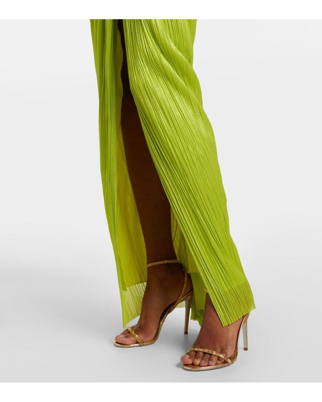 Maria Lucia Hohan Green Stephanie Tulle Bustier Gown