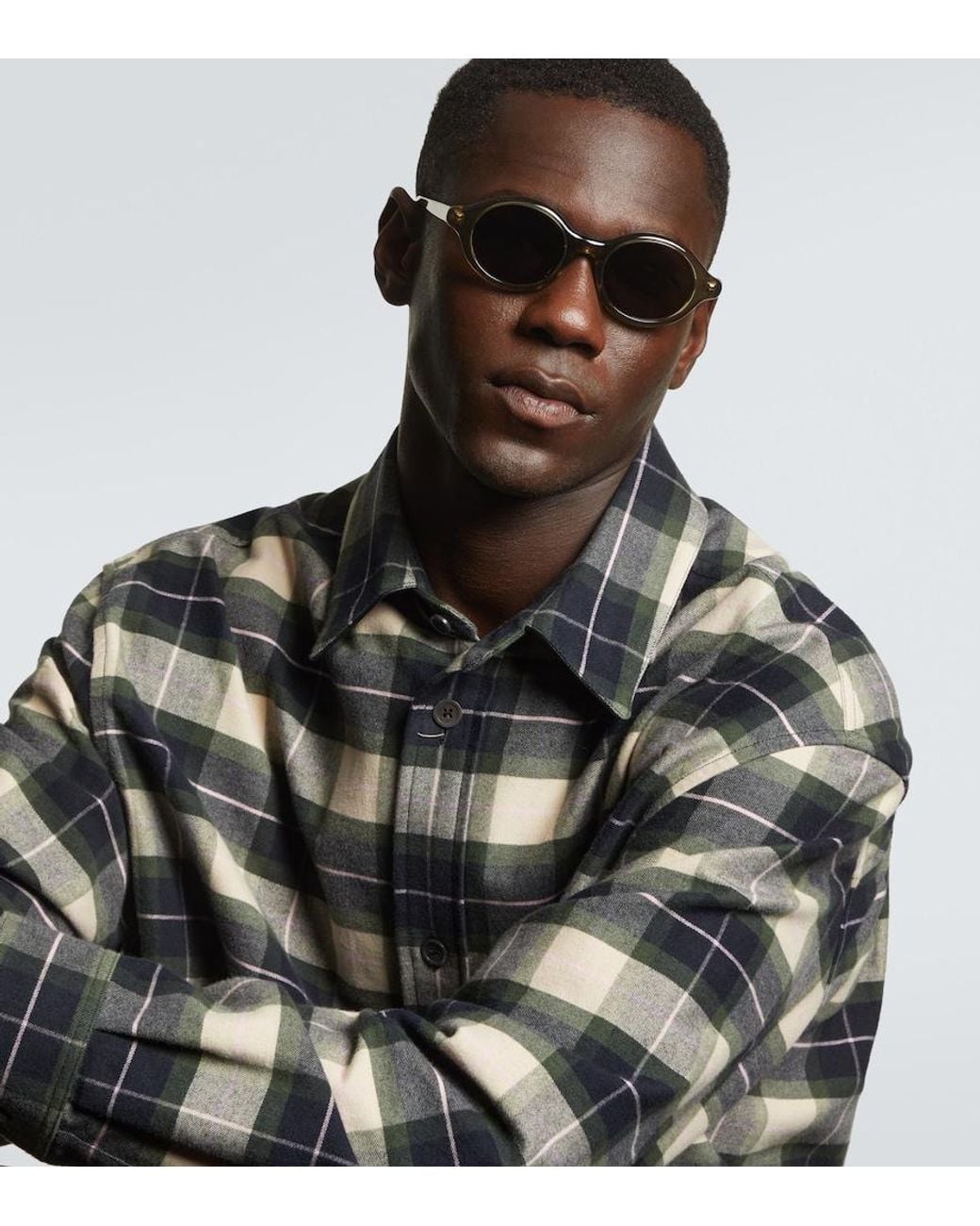 Loewe Runde Sonnenbrille Epsilon Slim in Gray für Herren