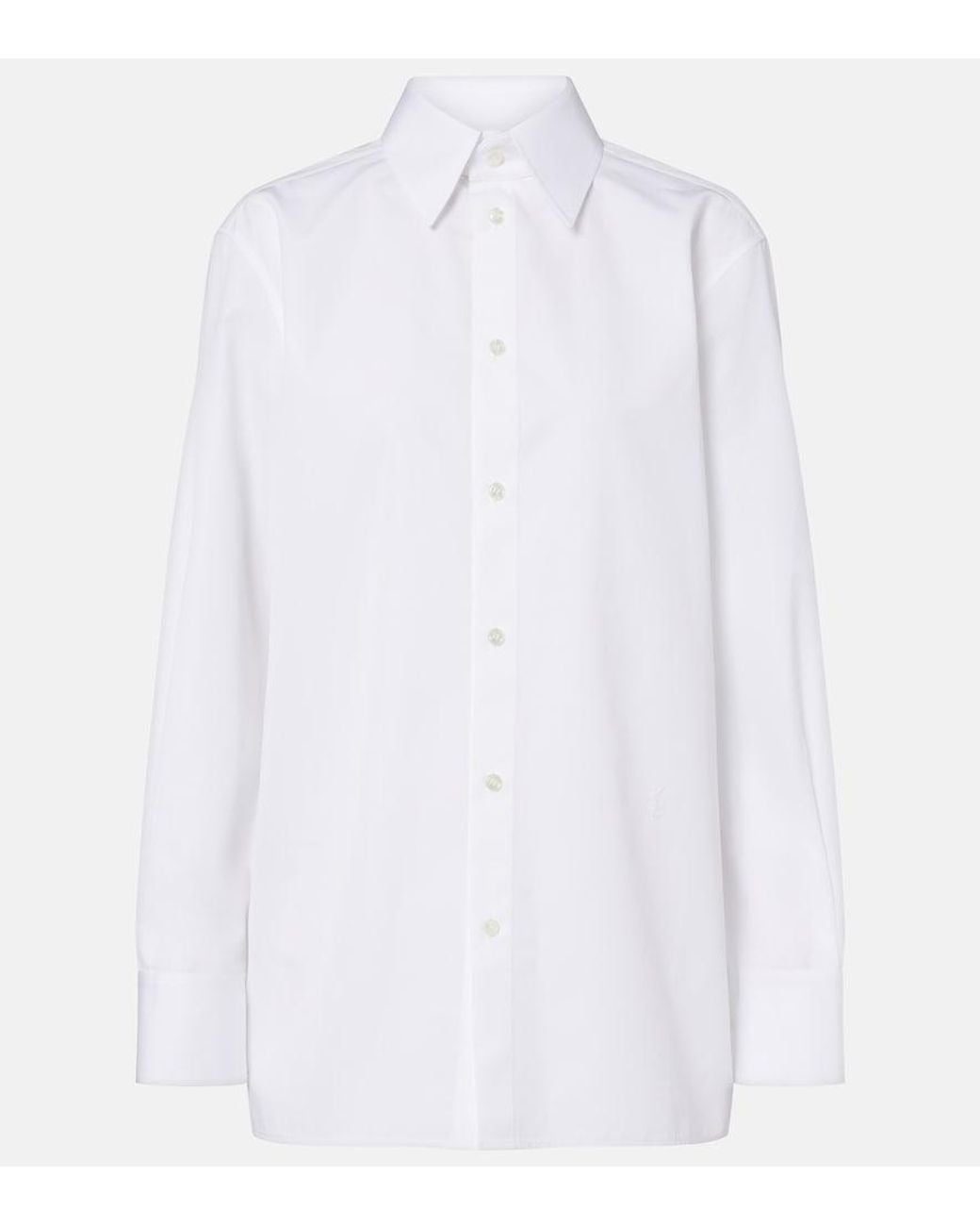 Saint Laurent White Cotton Poplin Shirt