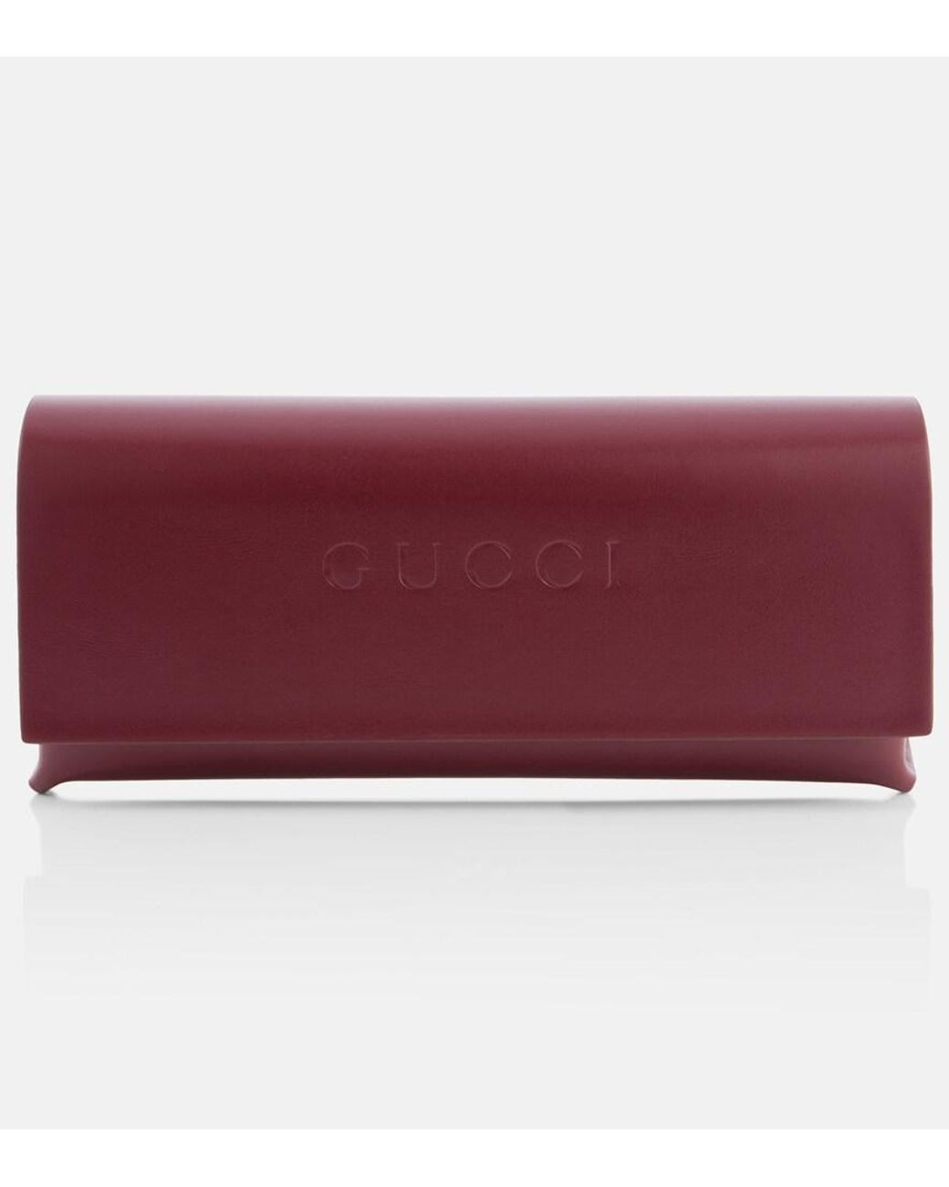 Gucci Pink Logo Embellished Rectangular Sunglasses