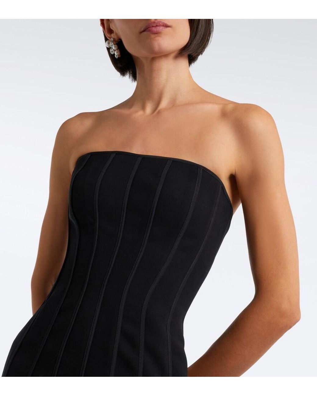 Maticevski Black Kingdom Fringed Peplum Gown