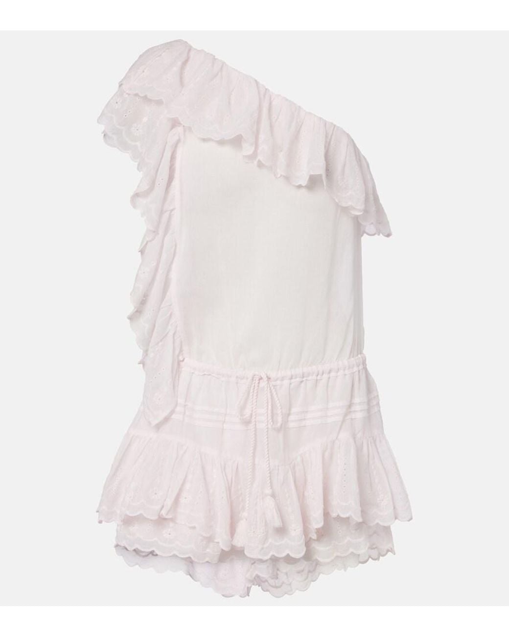 Isabel Marant Pink Lalia Embroidered Ruffled Minidress