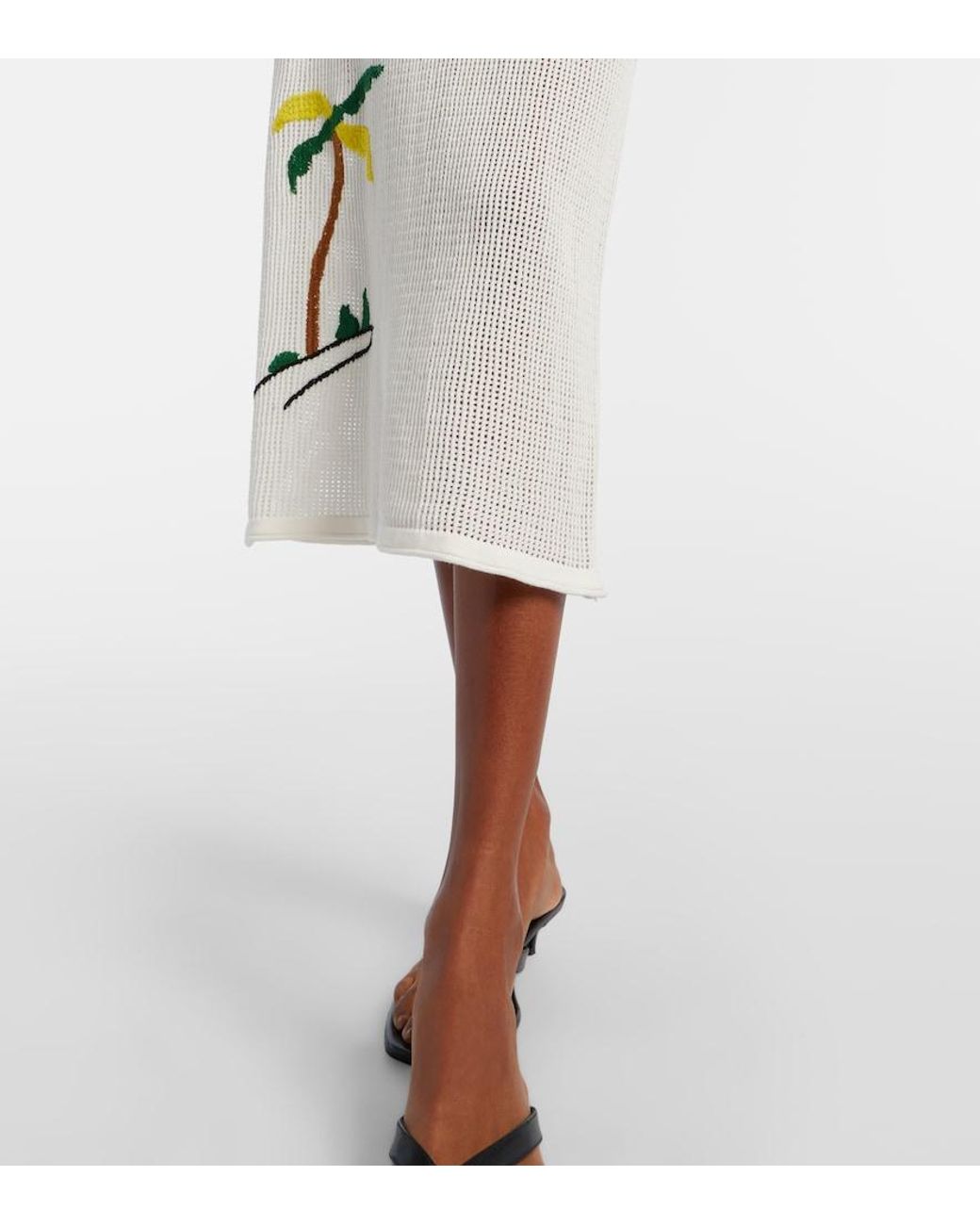 Staud White Luma Embroidered Cotton Beach Cover-Up