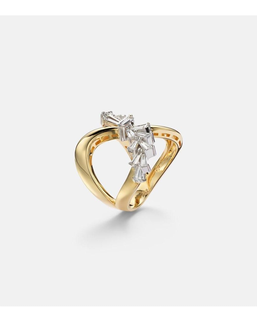 YEPREM White Golden Strada 18Kt And Ring With Diamonds