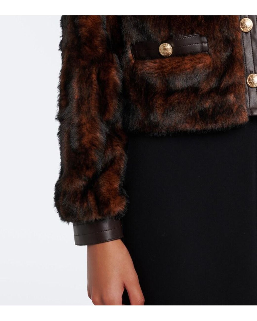 Rixo Brown Jina Cropped Jacket