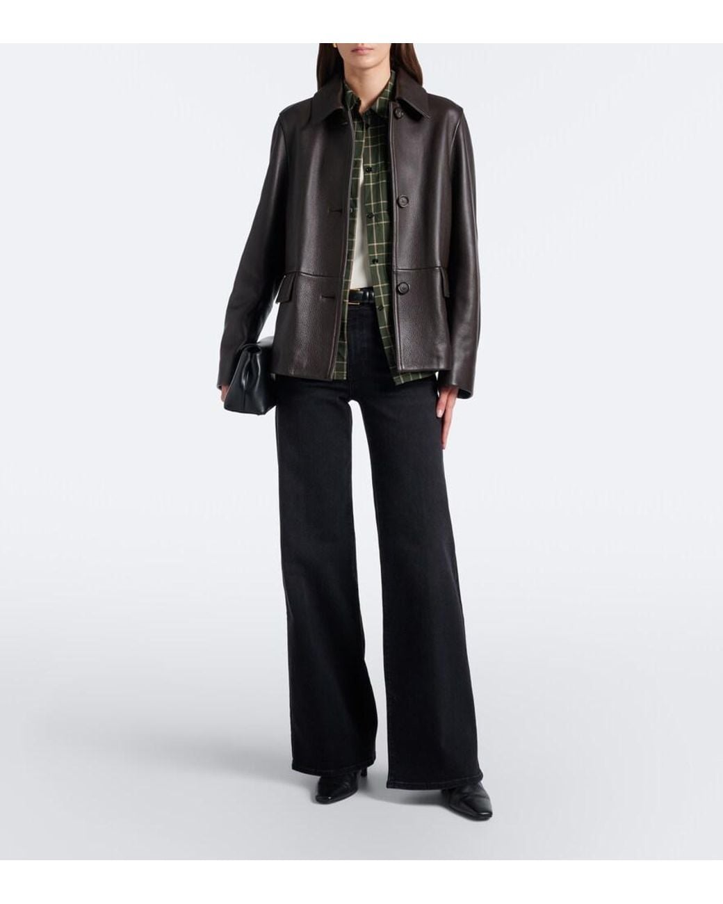FRAME Black Palace Wide-Leg Jeans