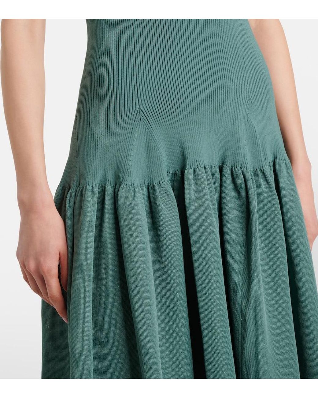 Altuzarra Blue Maisie Ribbed-Knit Maxi Dress