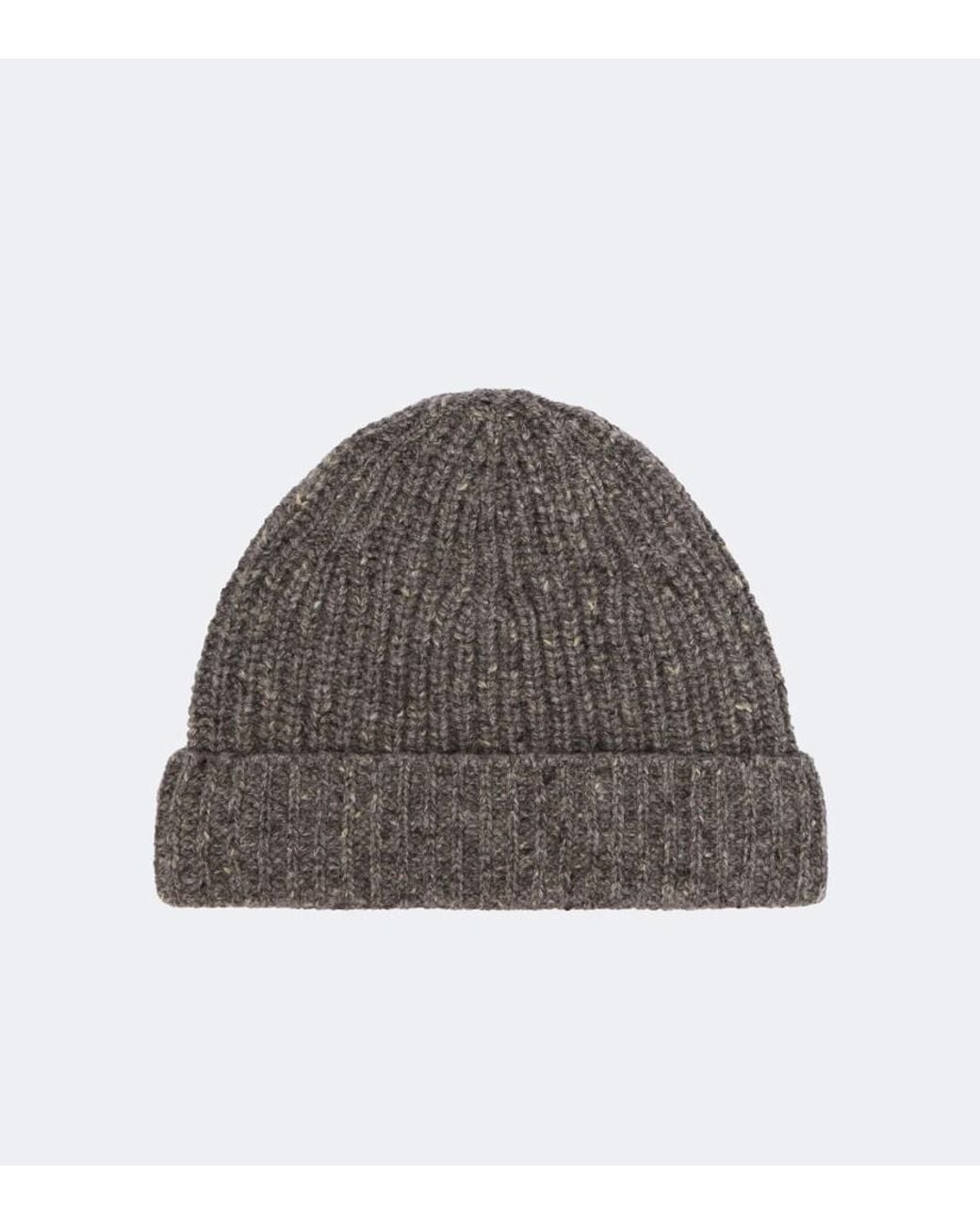 Auralee Brown Ribbed-Knit Cashmere Beanie for men