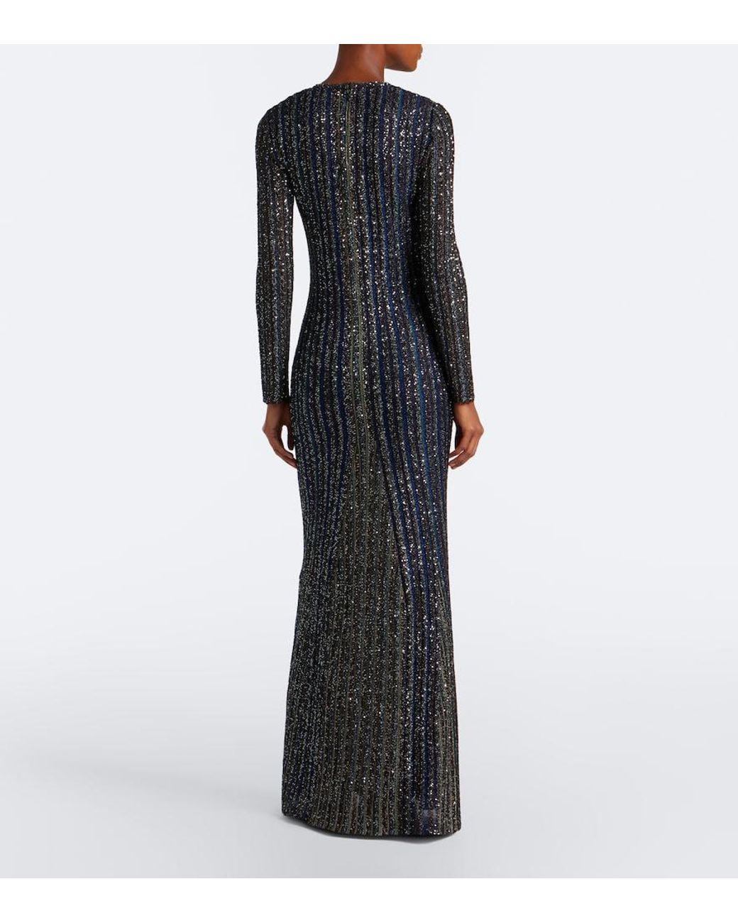 Missoni Black Sequined Knitted Gown