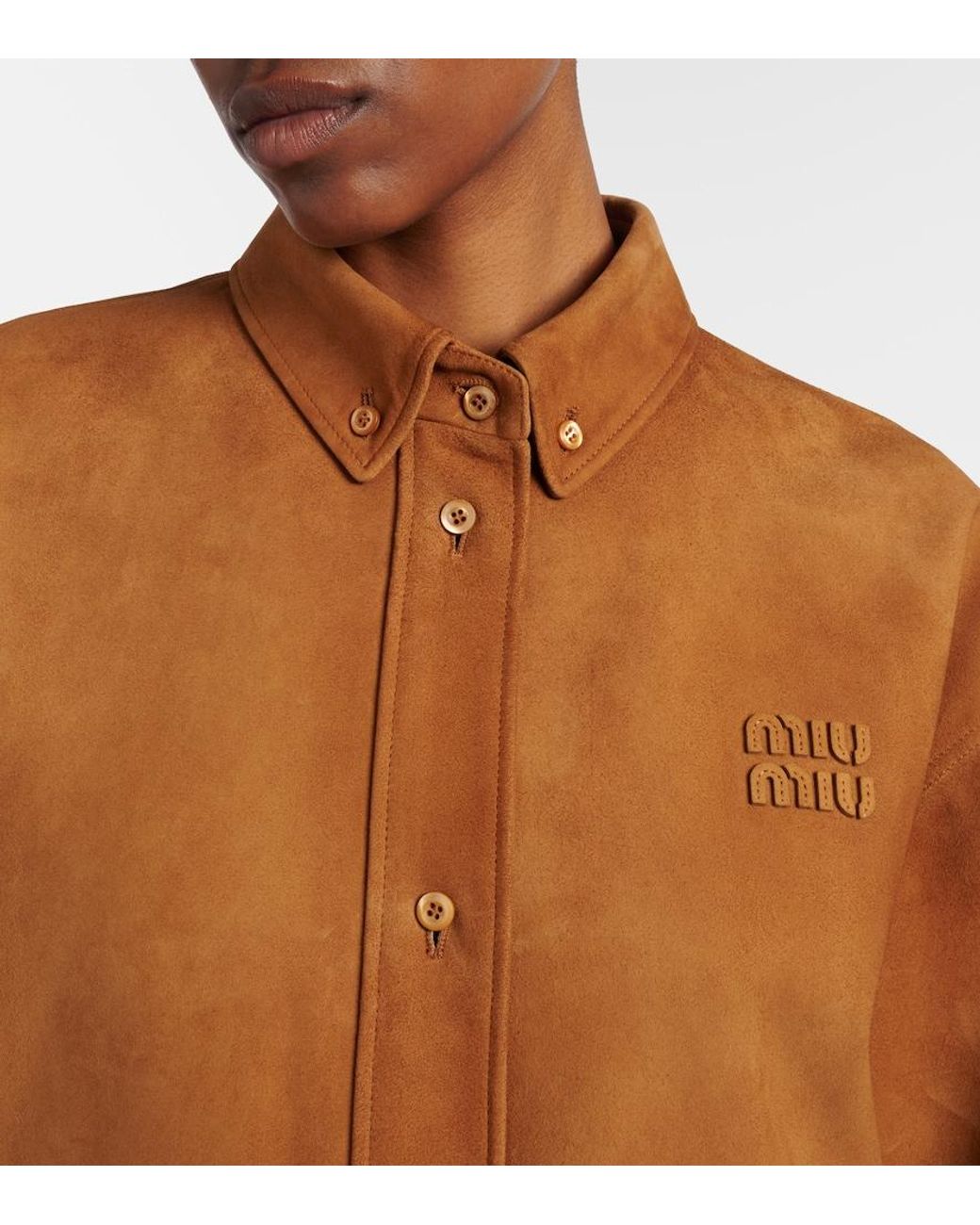 Miu Miu Brown Suede Blouson Jacket