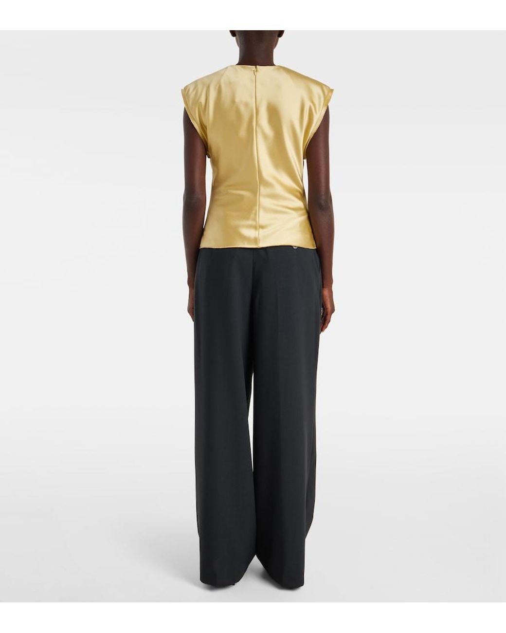 Top En Satin AMI en coloris Metallic