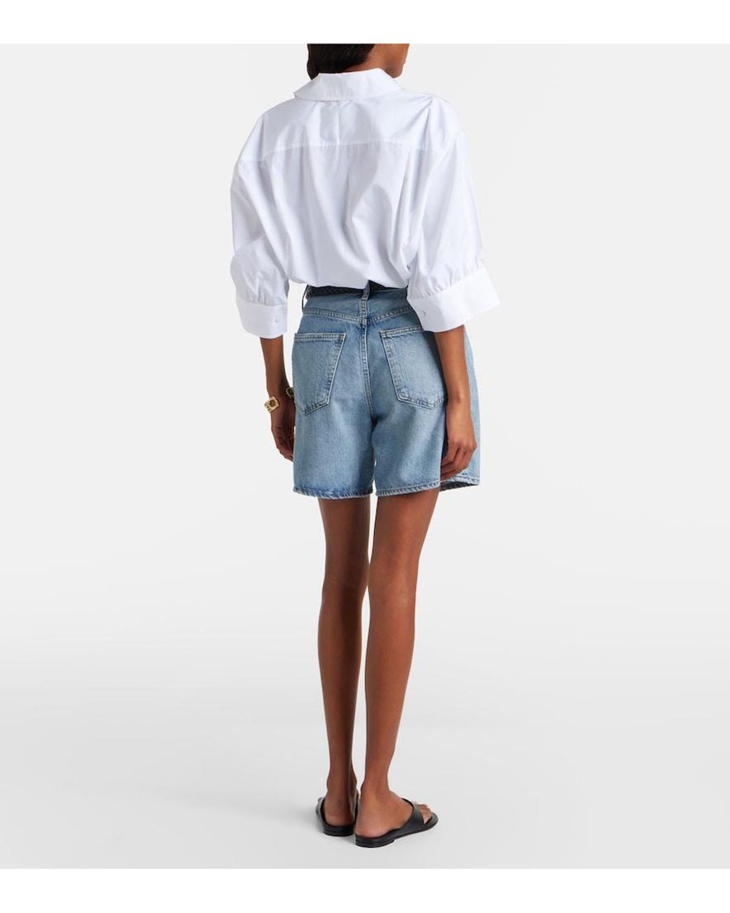 Agolde Blue Dame Denim Shorts