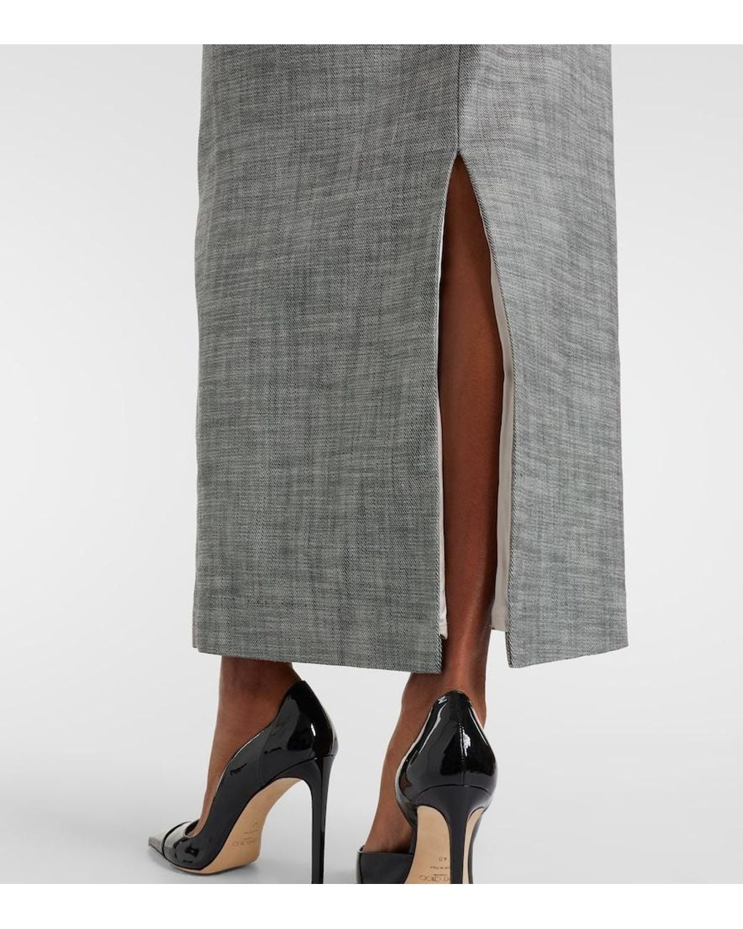 Maticevski Gray Saucy Minx Cotton Midi Dress