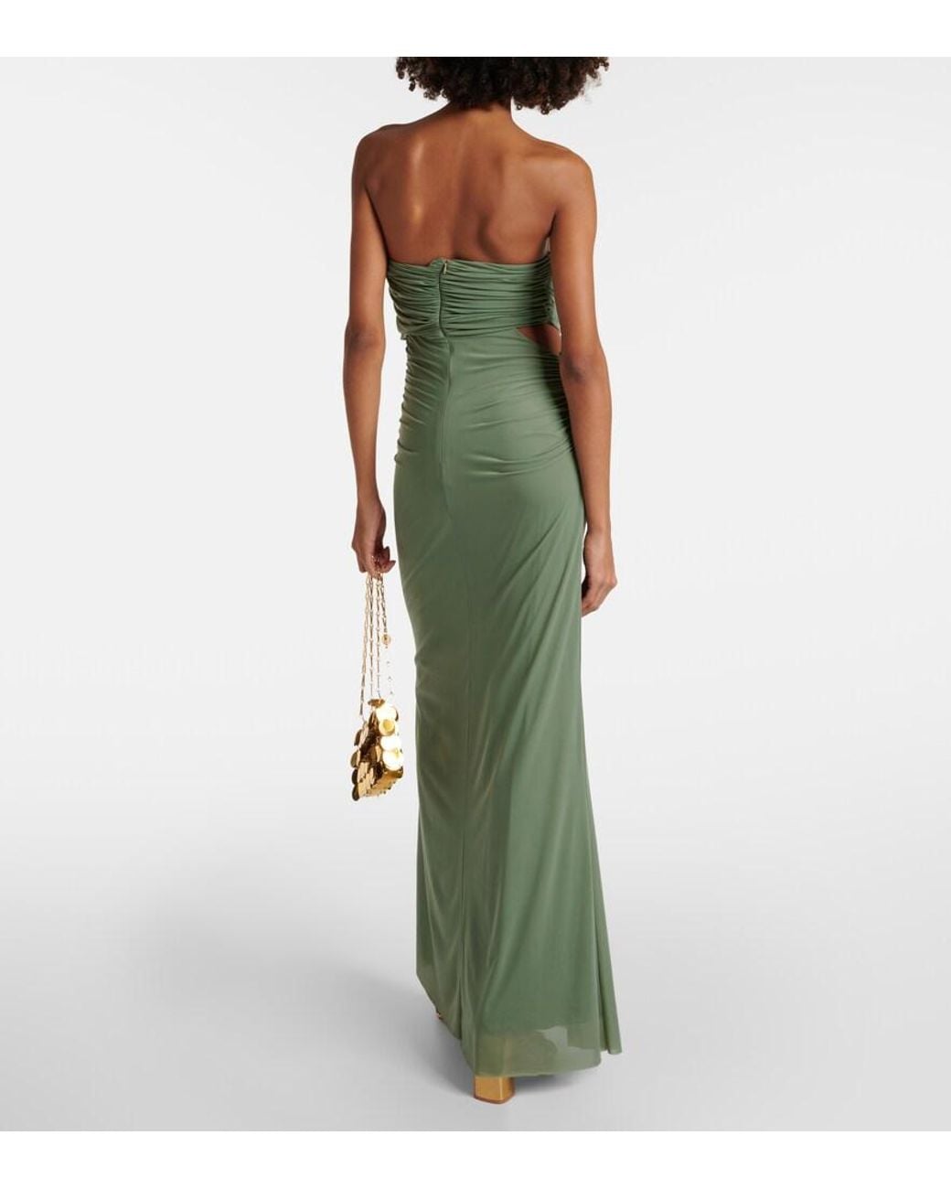 Christopher Esber Green Cutout Jersey Maxi Dress