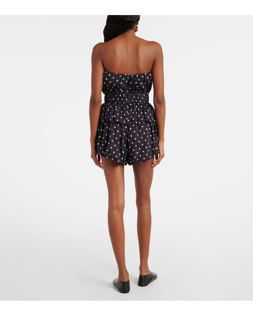 Posse Black Aurelia Polka-Dot Top