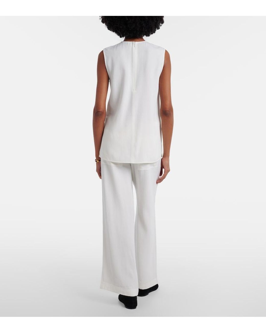 Totême  White Wide-Leg Pants