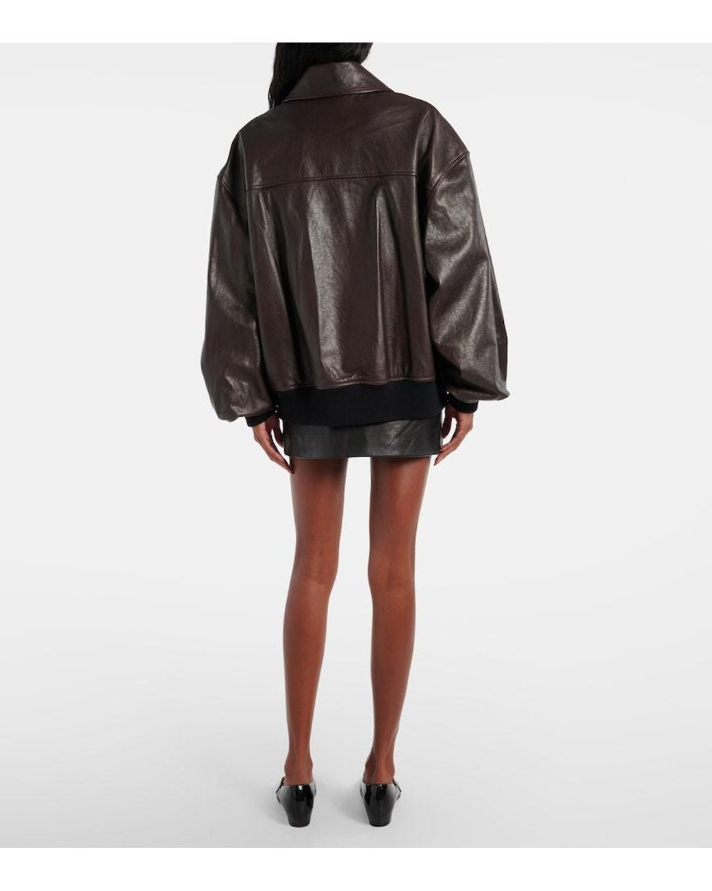 Khaite Black Shelman Leather Blouson