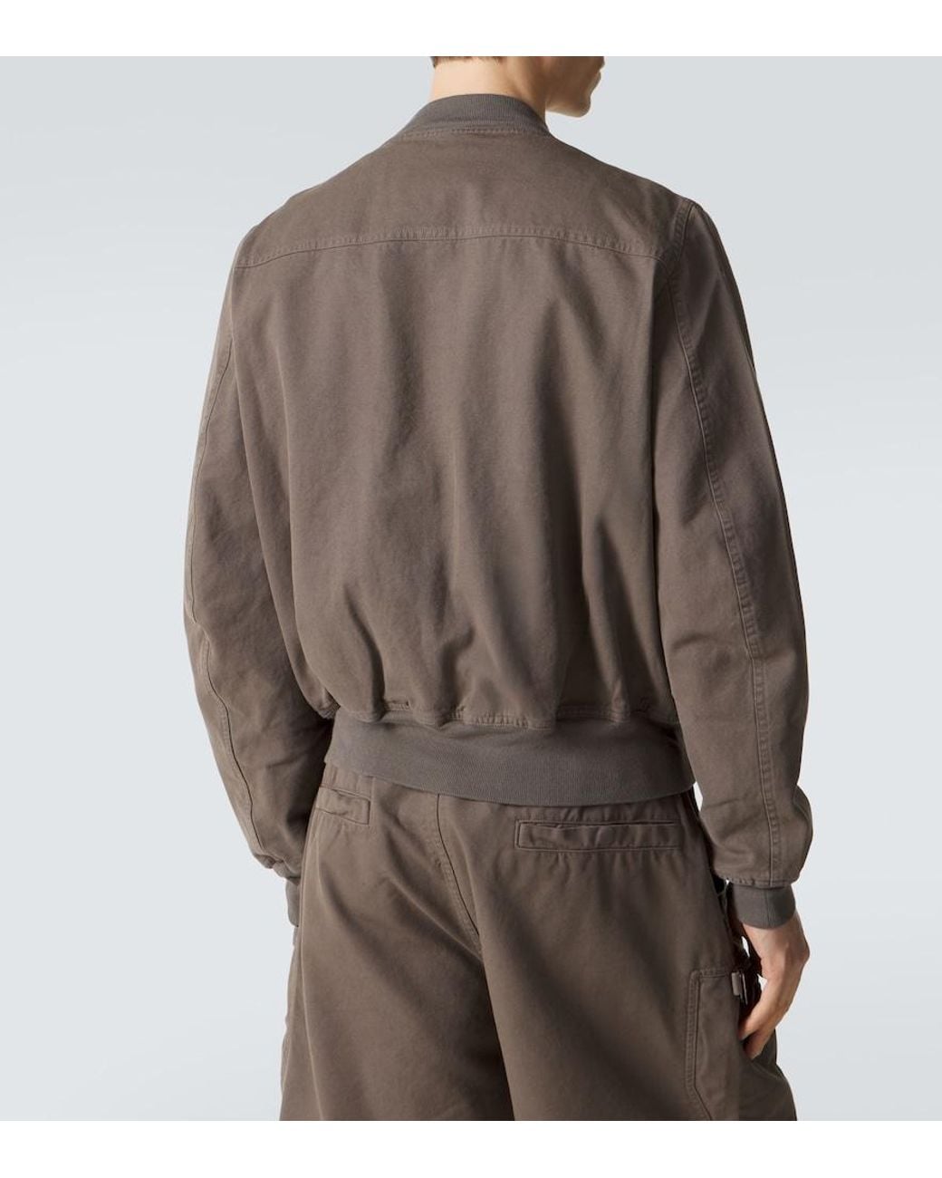 Rick Owens Brown Cotton Bomber Jacket for men
