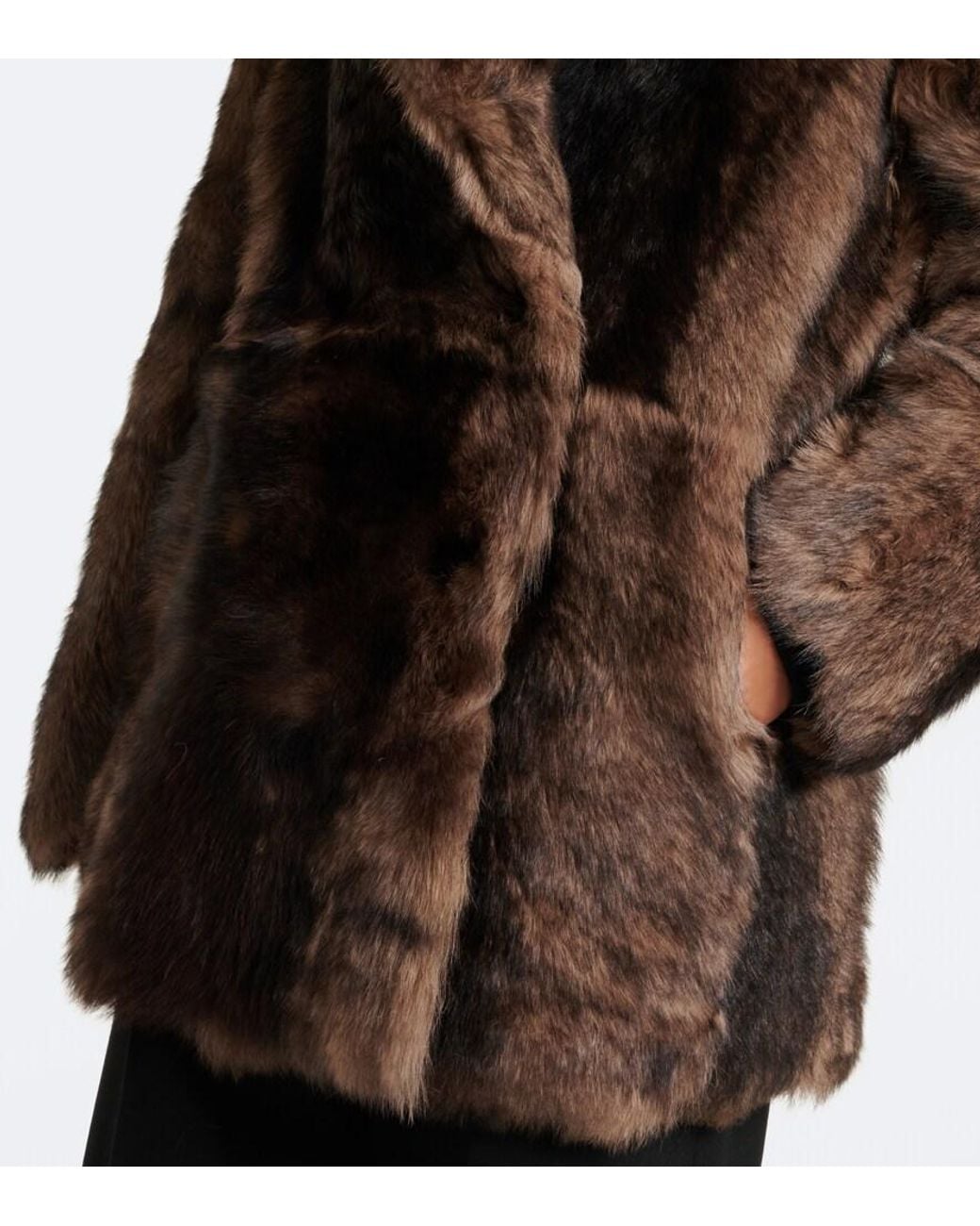 Arma Brown Altina Reversible Shearling Peacoat