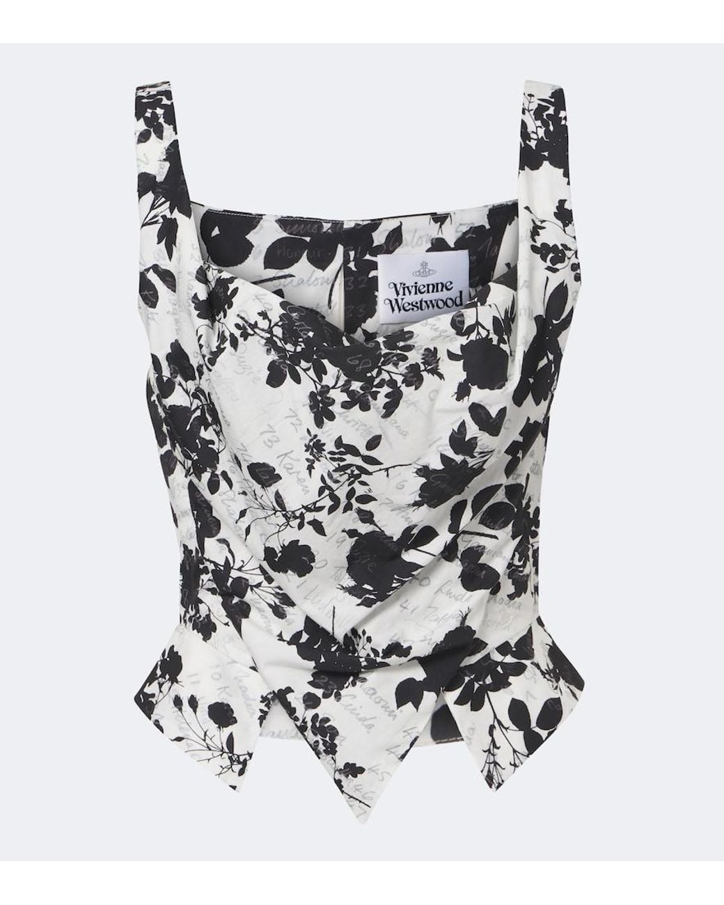 Vivienne Westwood White Sunday Floral Bustier Top
