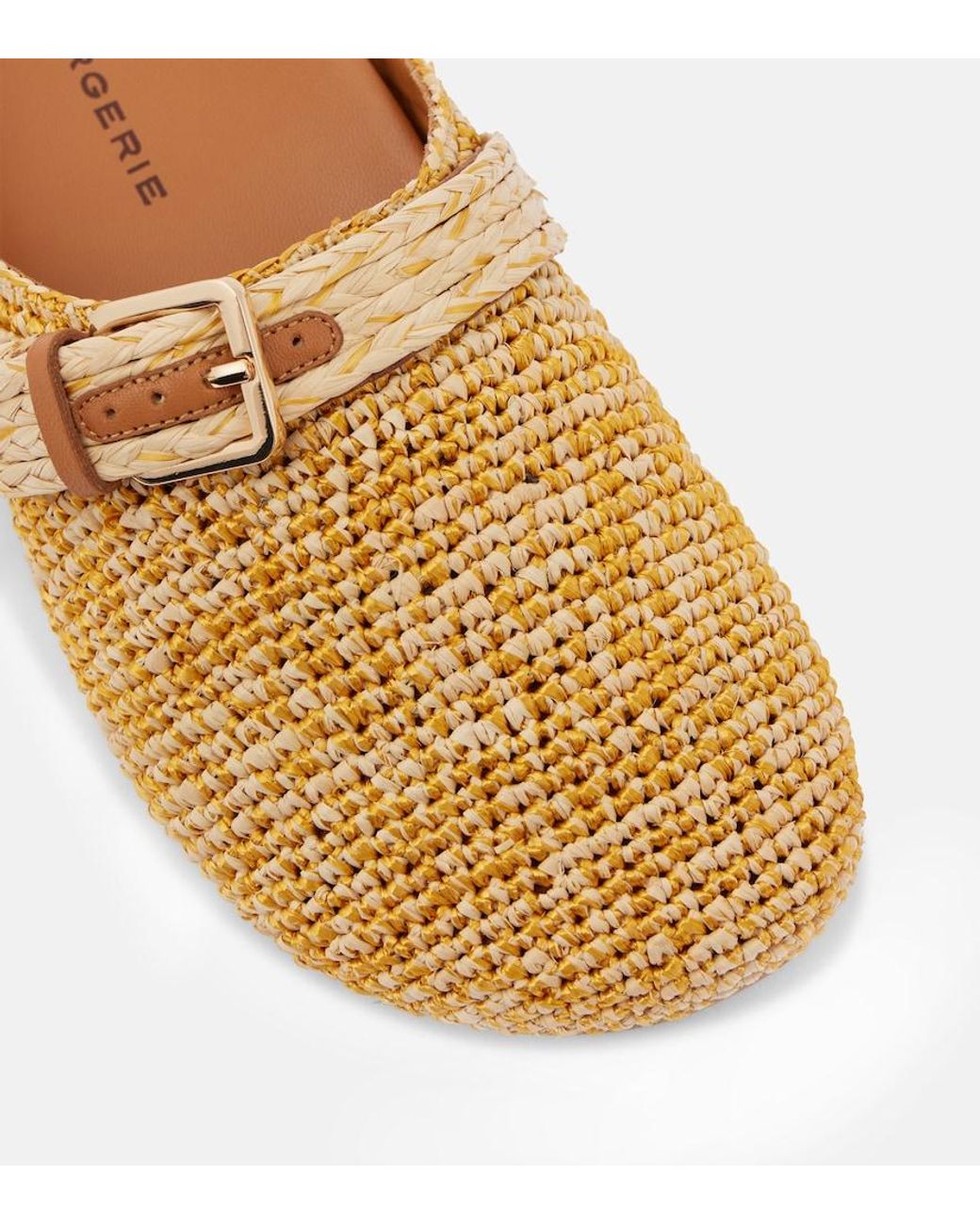Robert Clergerie Brown Quinta Raffia Mules