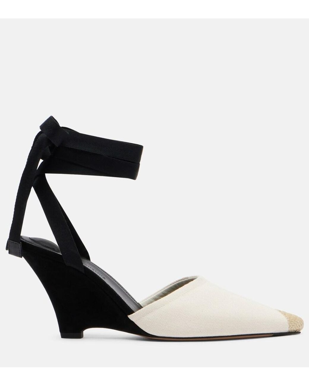 Jacquemus Black Canvas Wedges