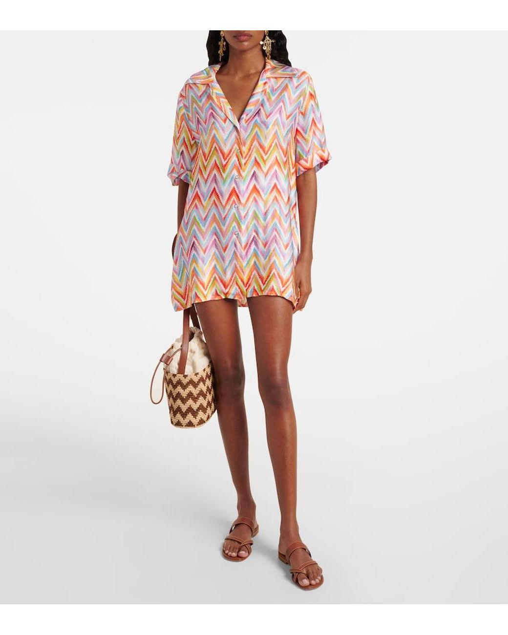 Missoni Orange Oversize-Hemd