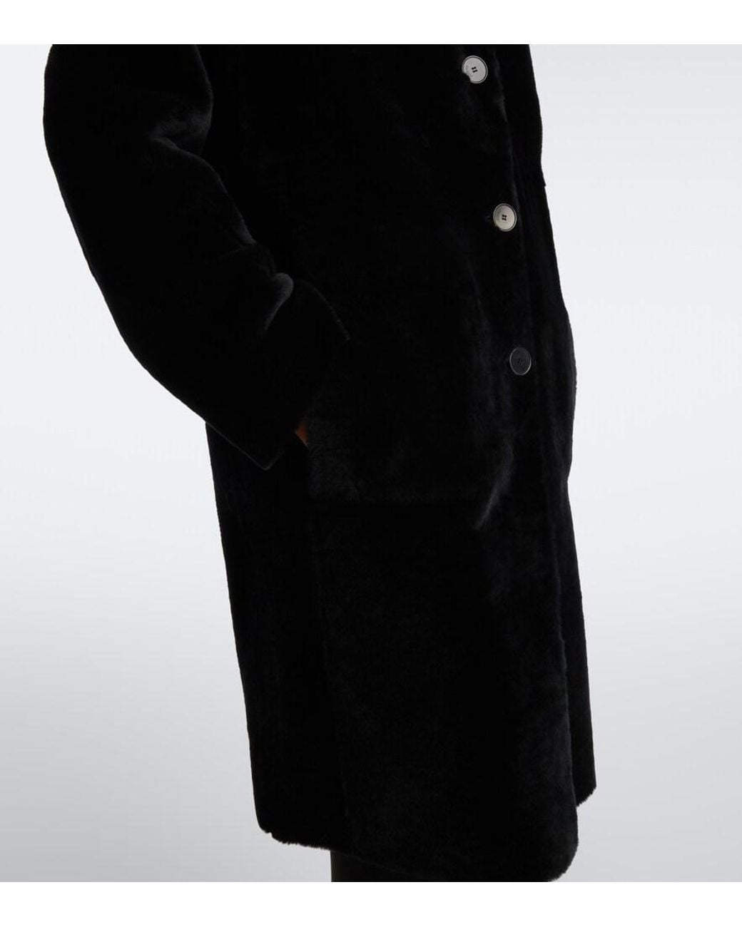 Joseph Black Britanny Reversible Shearling Coat