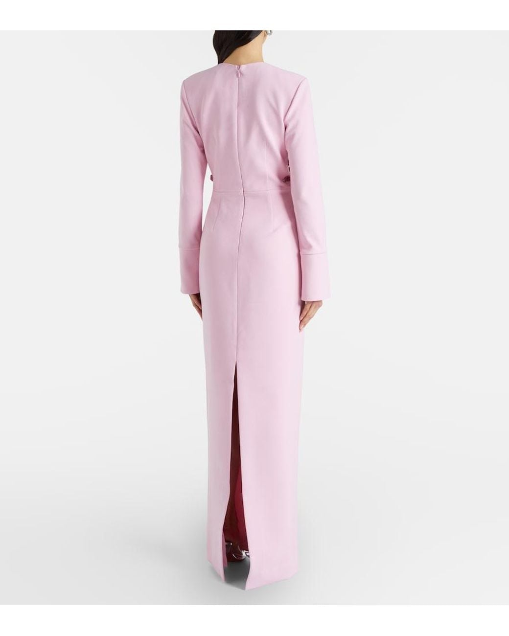 Rebecca Vallance Pink Lulee Embellished Floral Gown