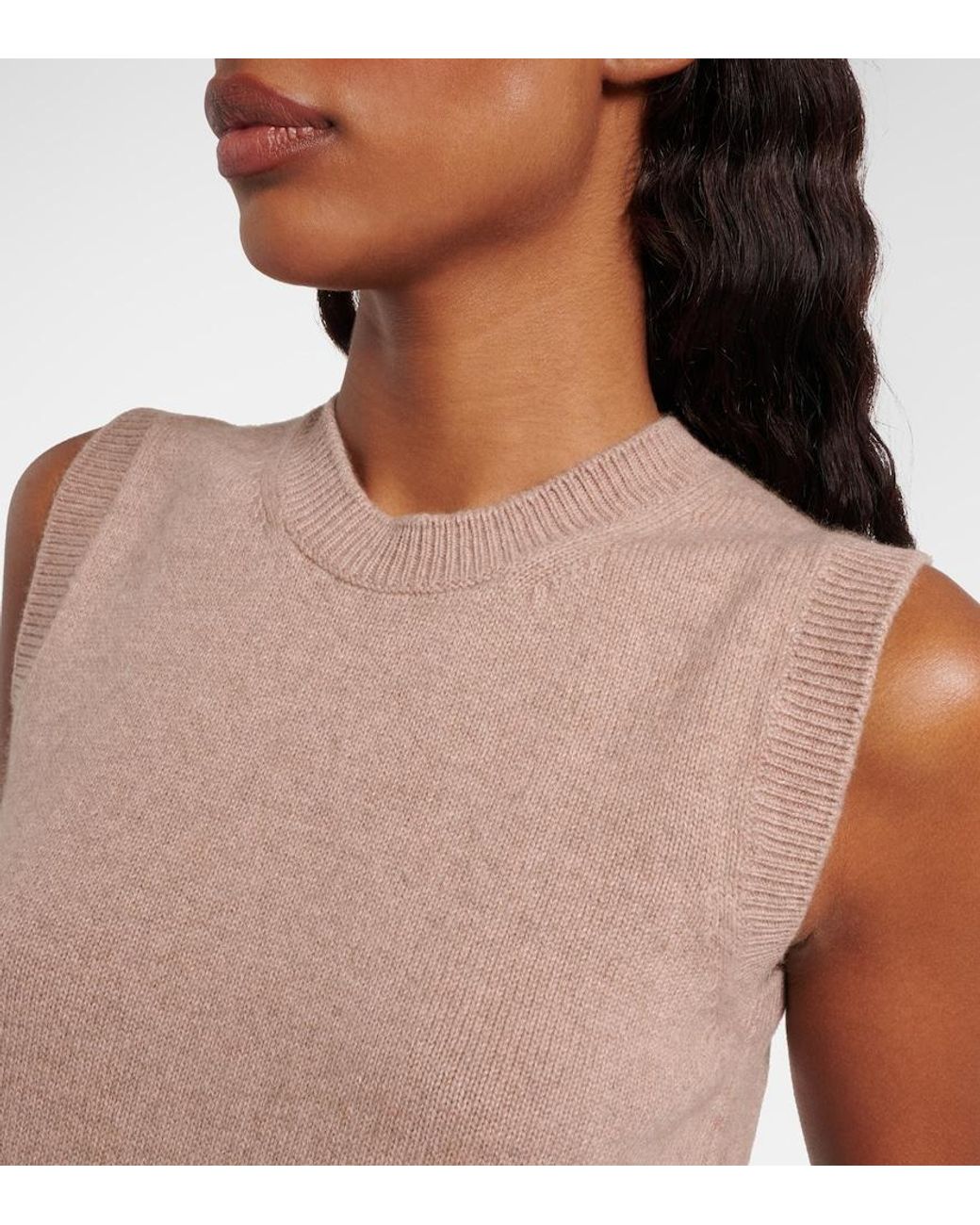 Loro Piana Pink Cashmere And Silk Sweater Vest
