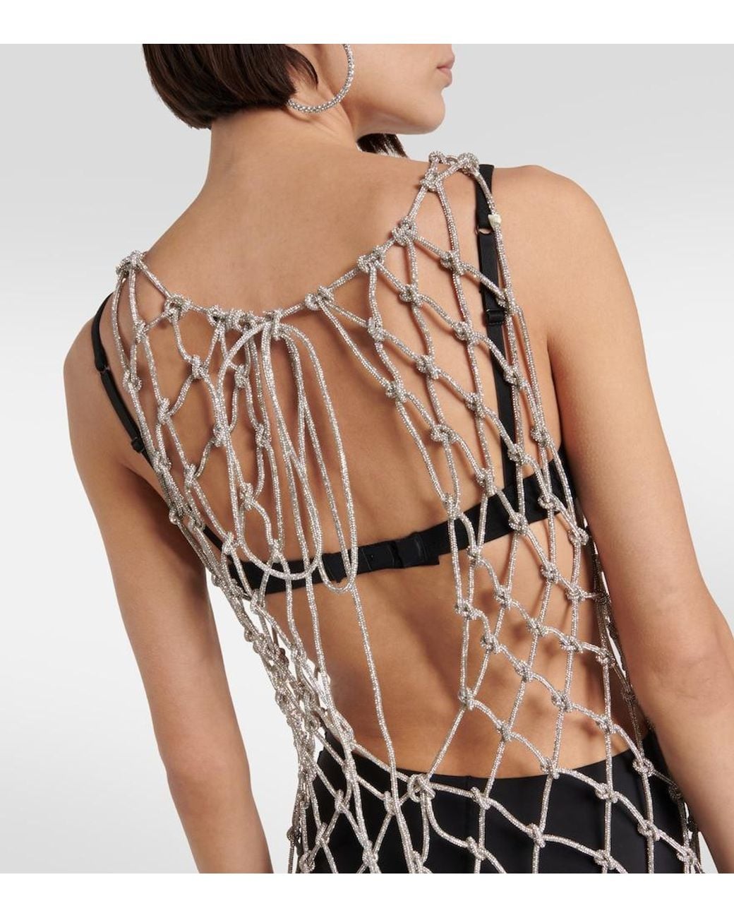 GIUSEPPE DI MORABITO White Crystal-Embellished Minidress