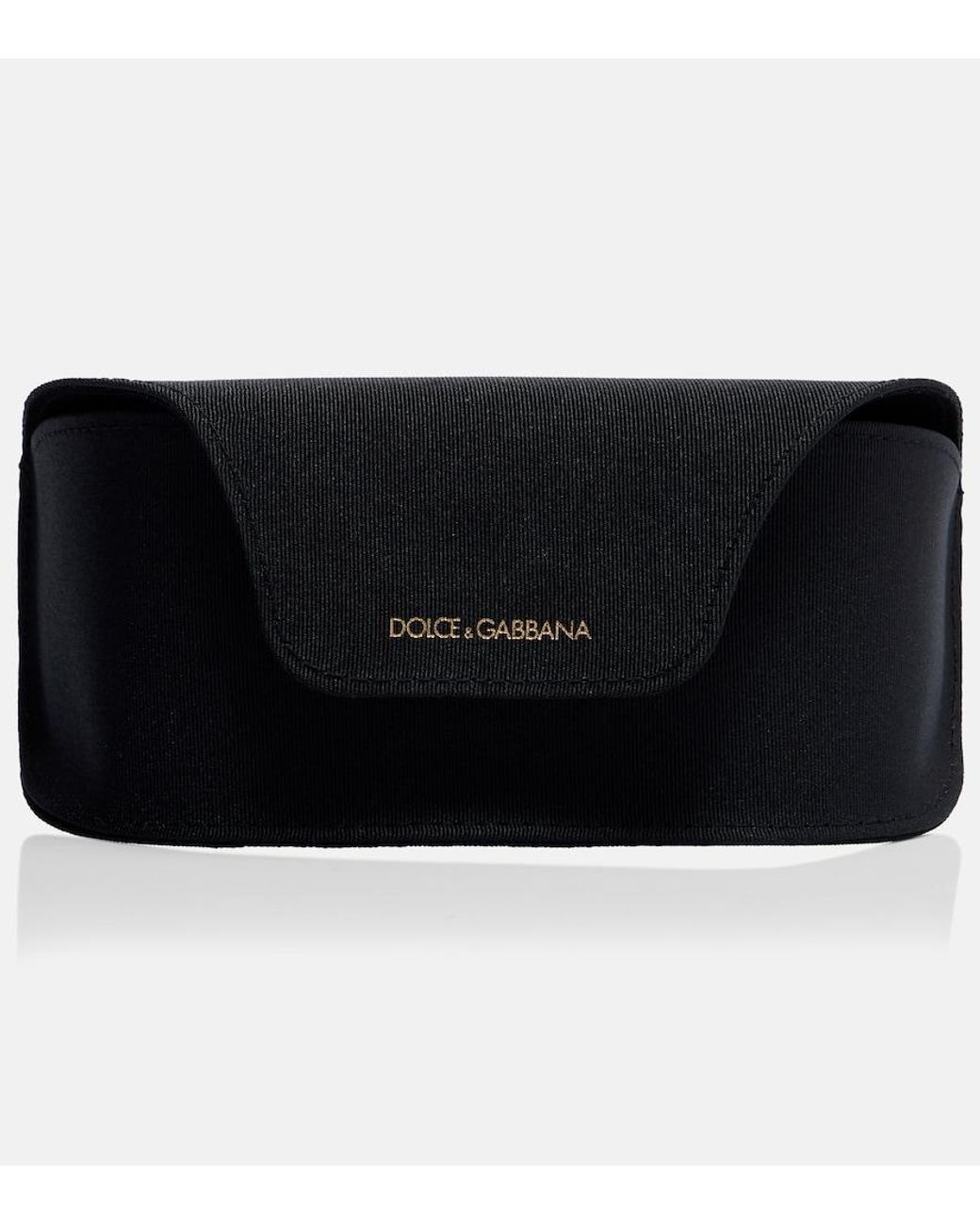 Dolce & Gabbana Brown Embellished Rectangular Sunglasses
