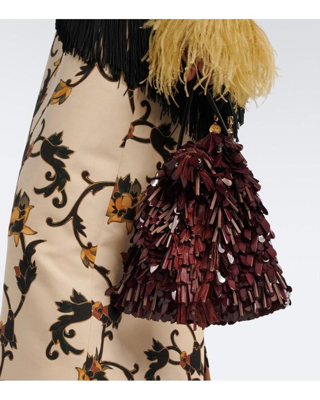 LaDoubleJ Red Dustbag Embellished Pouch