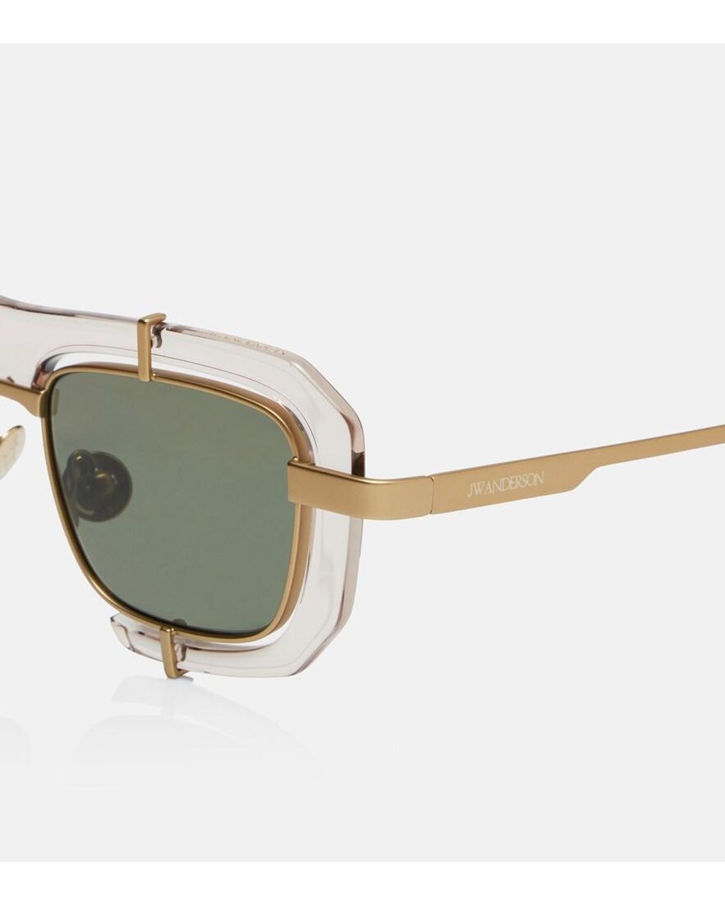 J.W. Anderson Brown Rectangular Sunglasses