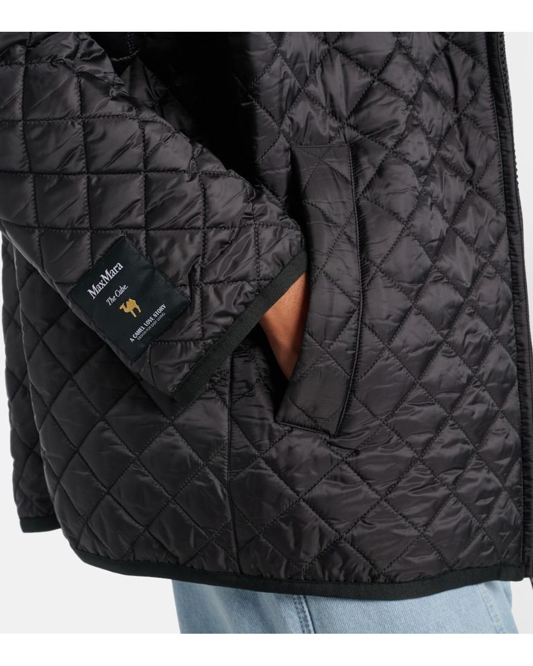 Max Mara Black The Cube Leo Quilted Jacket
