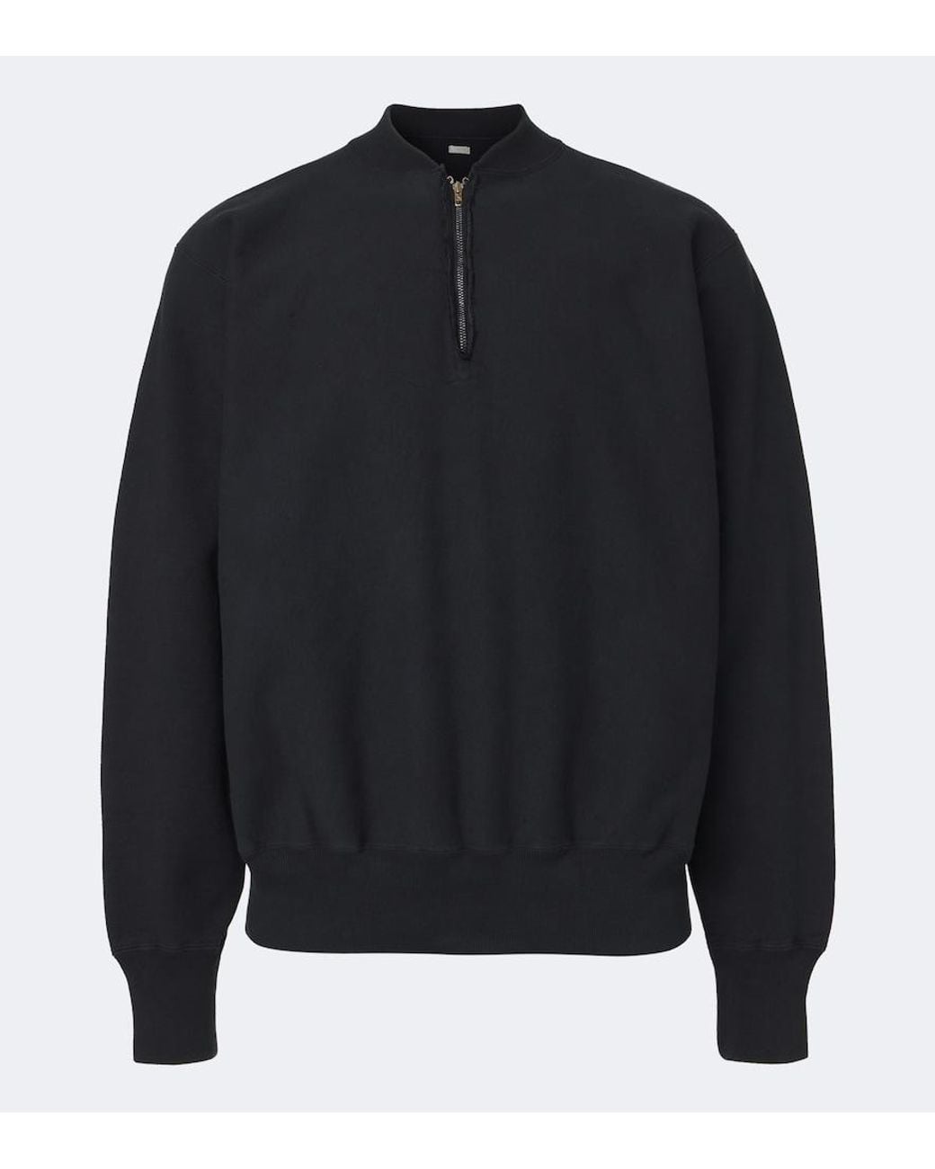 A.PRESSE Blue Cotton Zip-Up Sweater for men