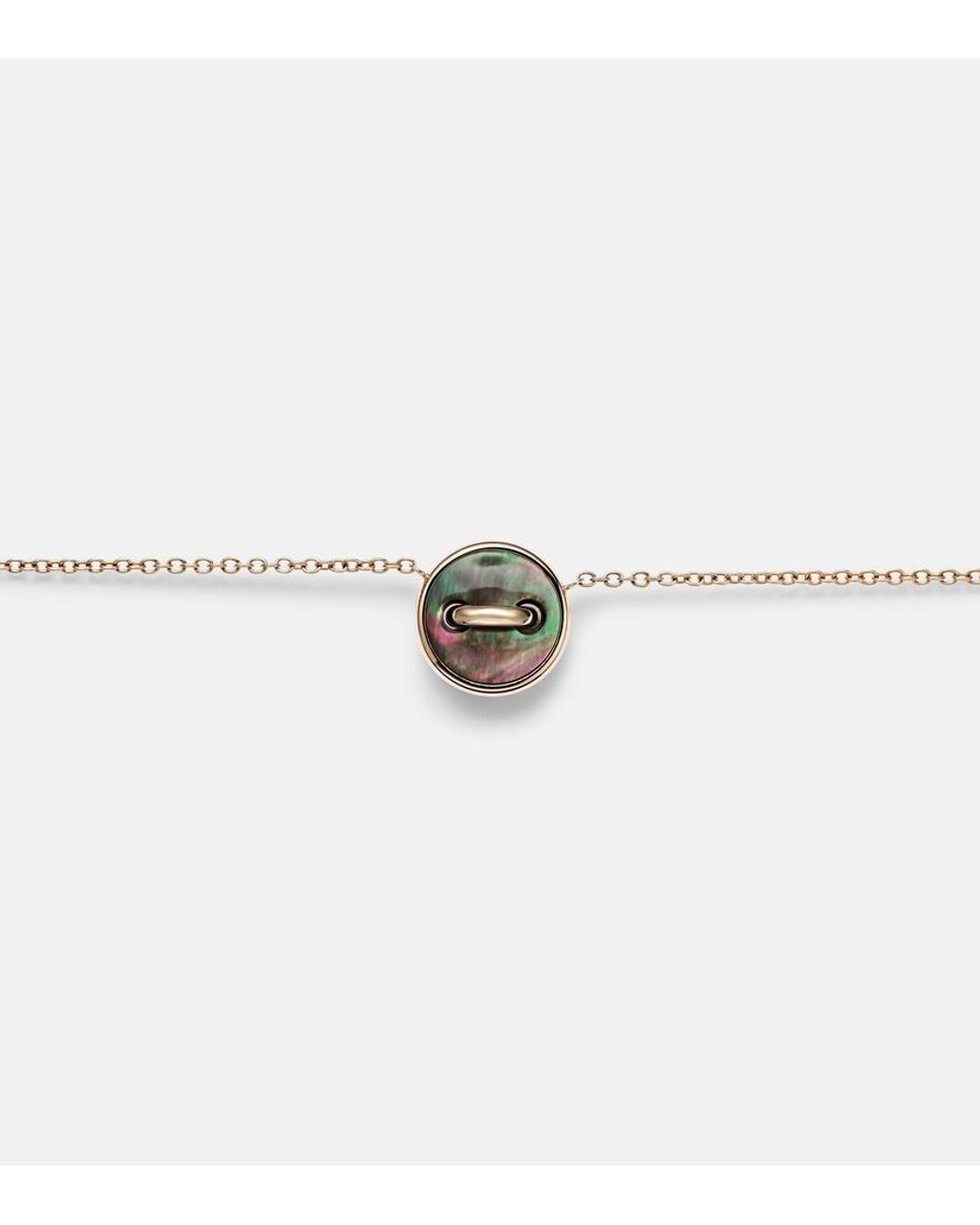 Pomellato Metallic Pom Pom Dot 18Kt Rose Pendant Necklace With Mother-Of-Pearl And Diamonds