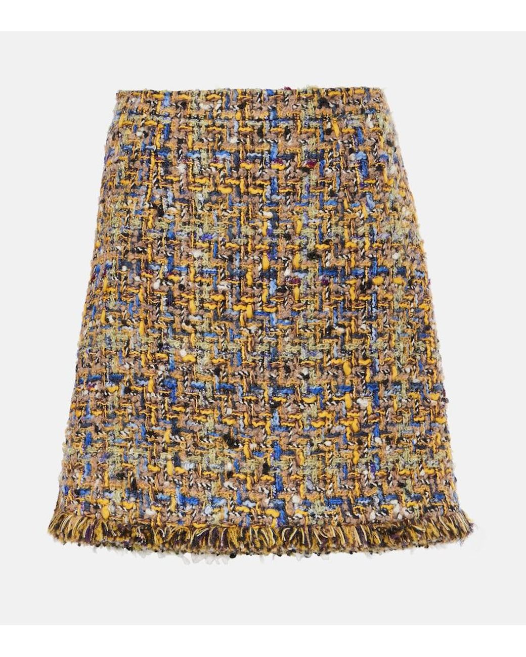 Etro Natural Tweed Miniskirt